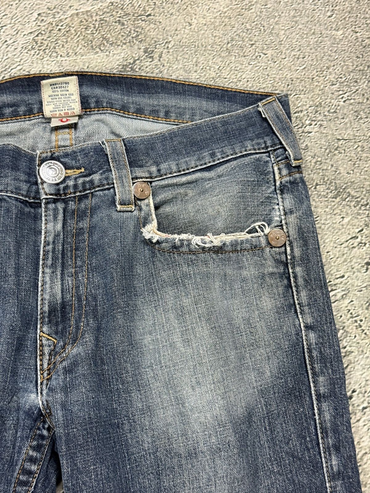 True Religion True Religion vintage blue jeans big logo Red painted Size US 36 / EU 52 - 9 Thumbnail