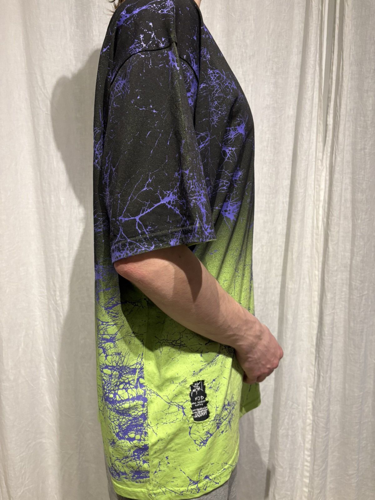 Marc Jacques Burton Double knit MJB green and purple cracks t shirt Size US L / EU 52-54 / 3 - 5 Thumbnail