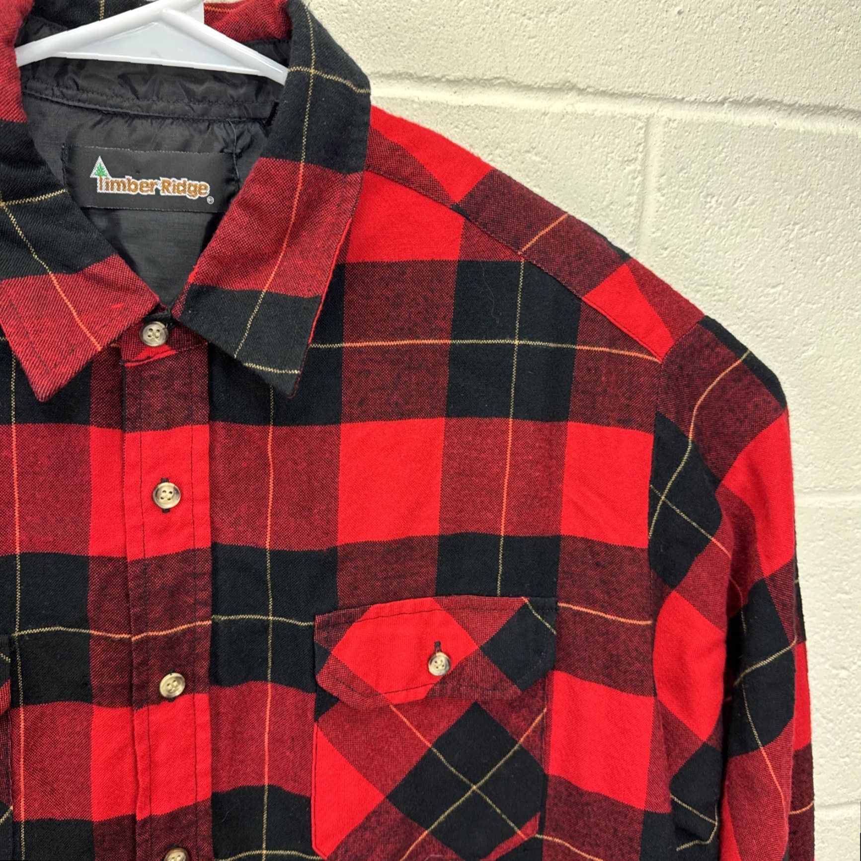 Vintage VINTAGE Timber Ridge Shirt Mens Flannel Plaid Buffalo Red Black XL Button-Up Pocketed Size US XL / EU 56 / 4 - 7 Thumbnail