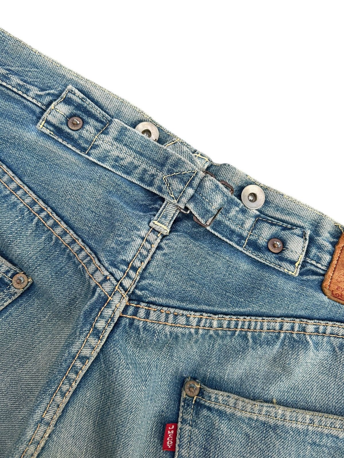Kapital Thrashed Vintage JOE McCOY Selvedge Buckle Back Denim Jeans Size US 32 / EU 48 - 3 Thumbnail