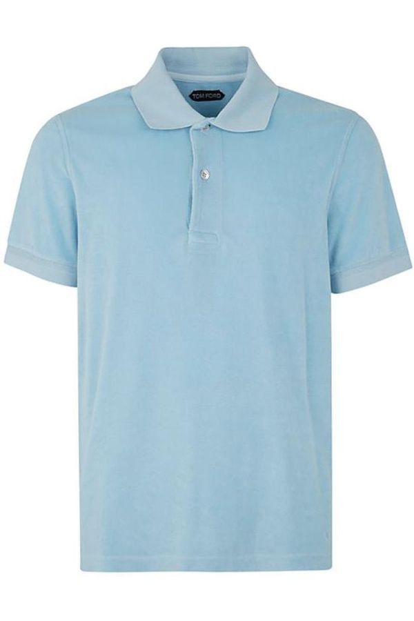 Tom Ford o1w1db10525 JPS003 Polo Shirt in Light Blue Size US S / EU 44-46 / 1 - 1 Thumbnail