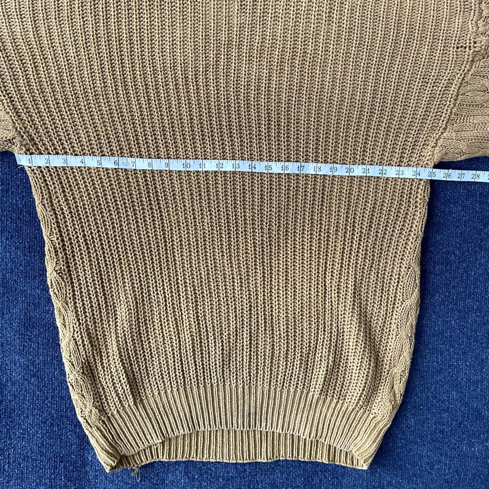 Vintage VINTAGE Ocean Port Sweater Mens XLT Cable Knit Crewneck Pullover Ramie Cotton Blend Size US XL / EU 56 / 4 - 4 Thumbnail