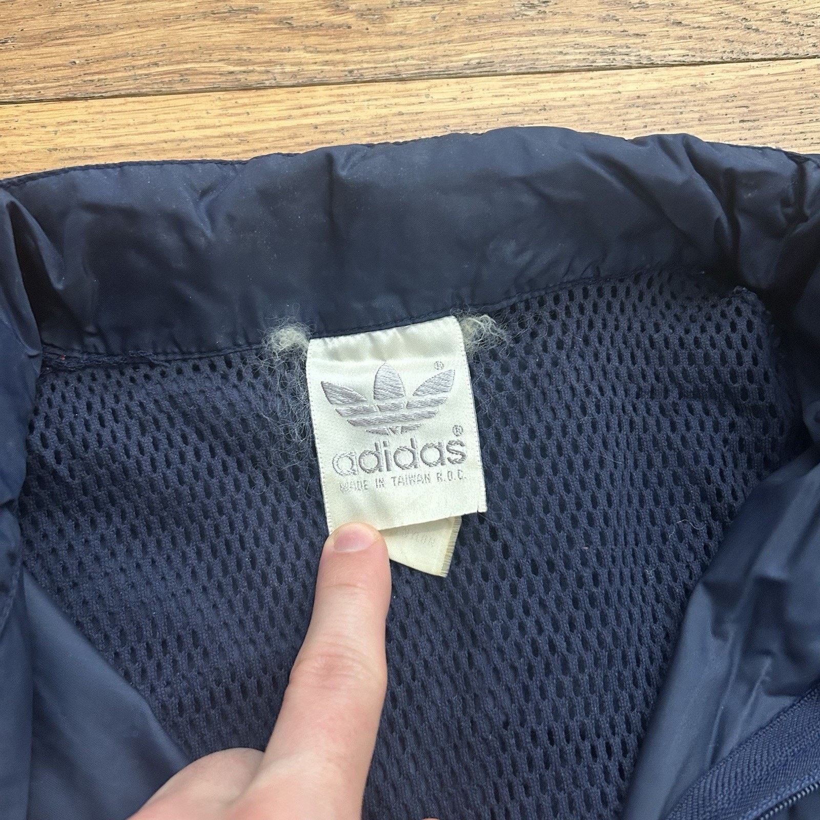Adidas × Vintage 80s Big Logo Hideaway Hood Windbreaker Track Jacket XL Size US XL / EU 56 / 4 - 3 Thumbnail