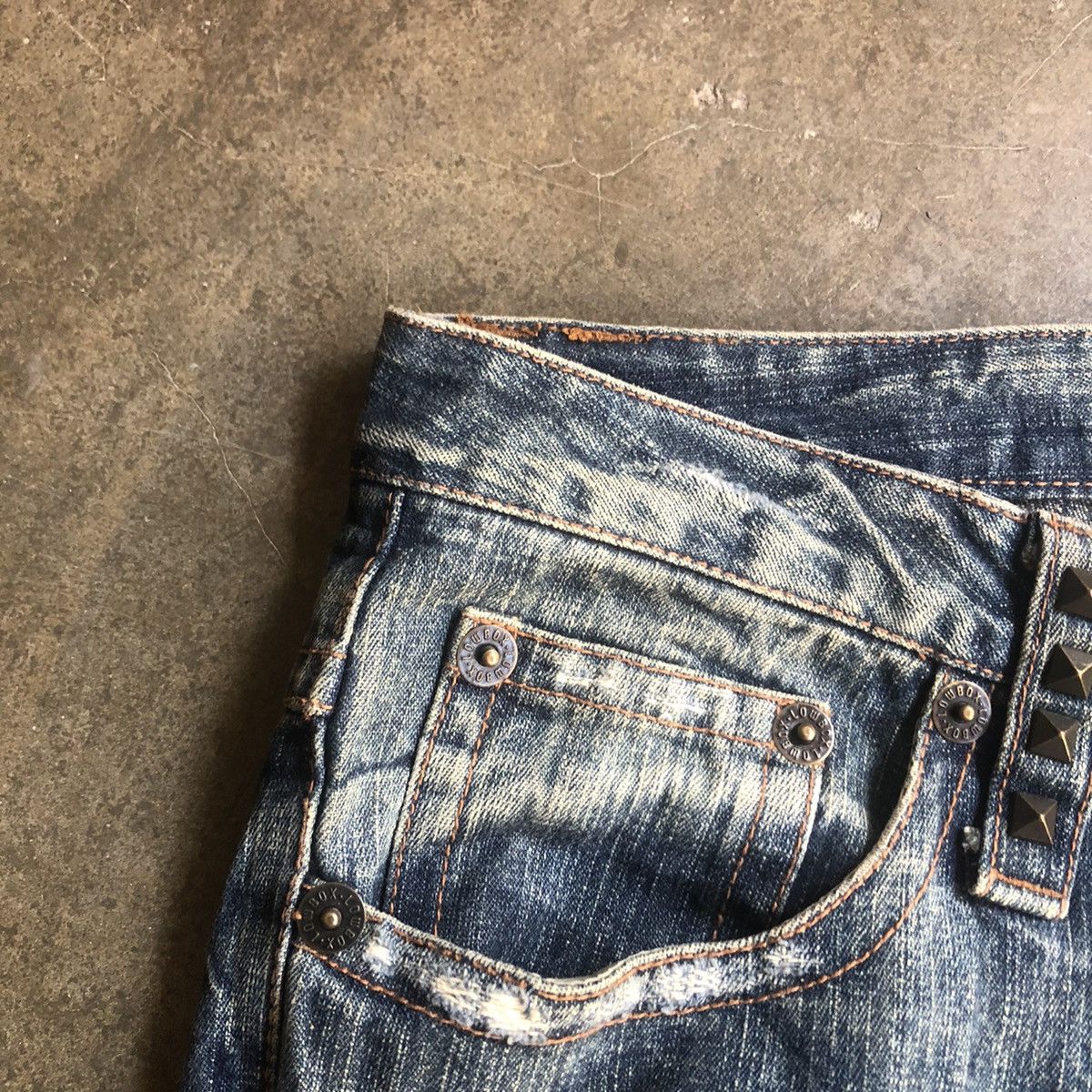 Japanese Brand × LOWBOX Lowbox Punk Stayle Flare Jeans 🍒 Size US 31 - 4 Thumbnail