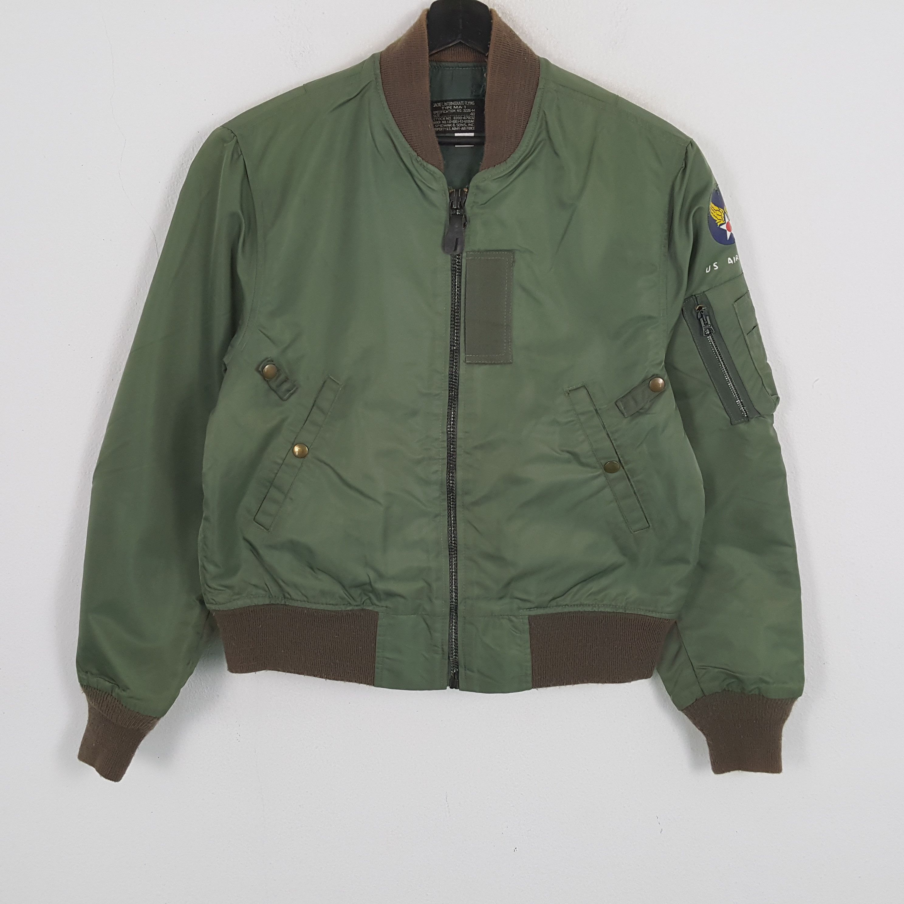 Vintage US AIR FORCE X Custom Art If Six Was Nine Style Jacket Size US L / EU 52-54 / 3 - 3 Thumbnail