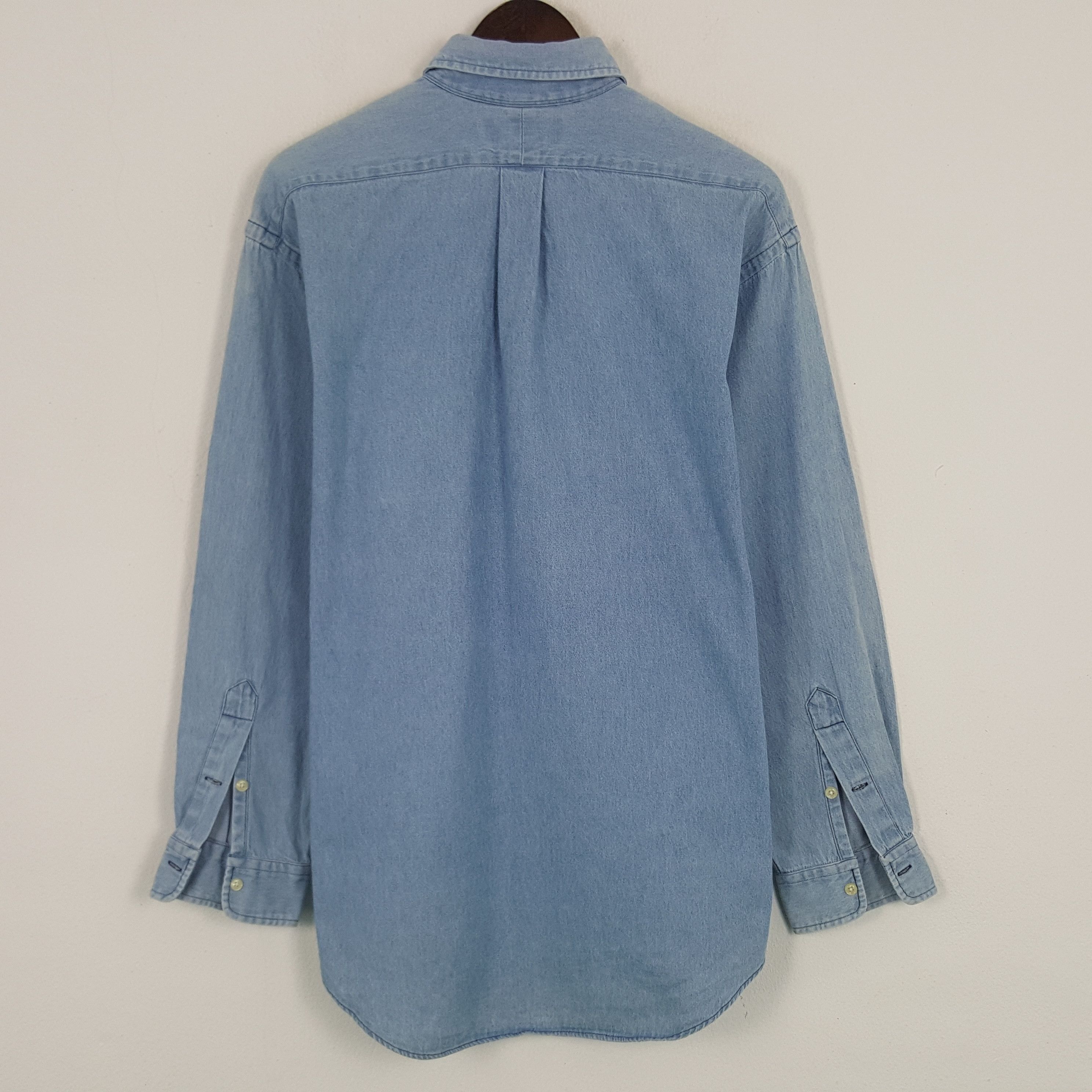 Polo Ralph Lauren × Vintage Vintage Ralph Lauren Denim Button Up Shirt Size US L / EU 52-54 / 3 - 3 Thumbnail