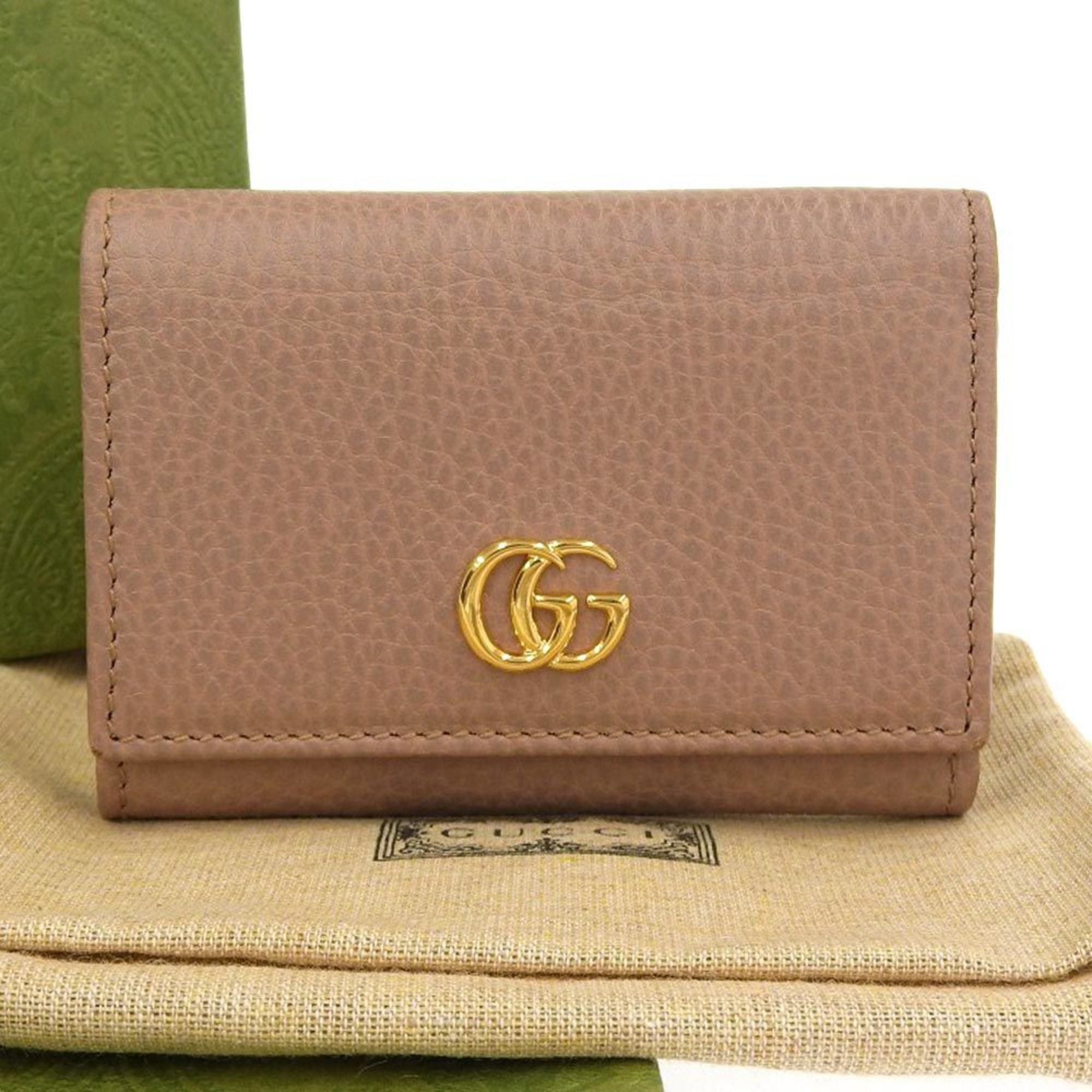 image of Gucci GG Marmont Medium Wallet Compact Folding With Hook 644407 525040 in Black, Women's