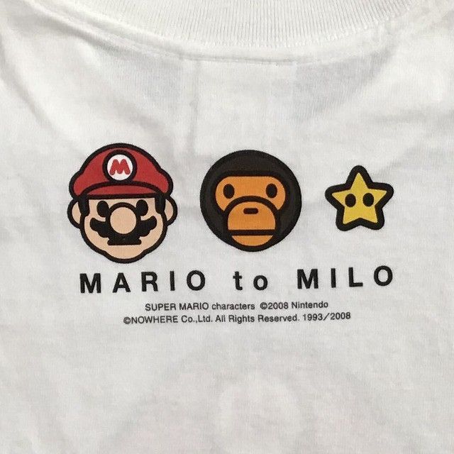 Bape × Nigo × Nintendo 2008 BAPE × Nintendo Mario Milo T-shirt a bathing ape NIGO Size US S / EU 44-46 / 1 - 4 Thumbnail