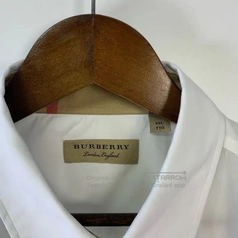 Burberry Burberry White Long Sleeve Men's Shirt. Size US XL / EU 56 / 4 - 3 Thumbnail