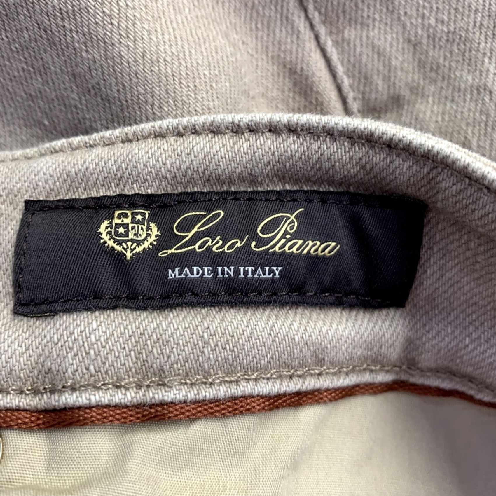 Loro Piana LORO PIANA Beige Cotton Blend Twill Tapered Casual Pants Sizes 12 Womens Size 34" / US 12 / IT 48 - 3 Thumbnail