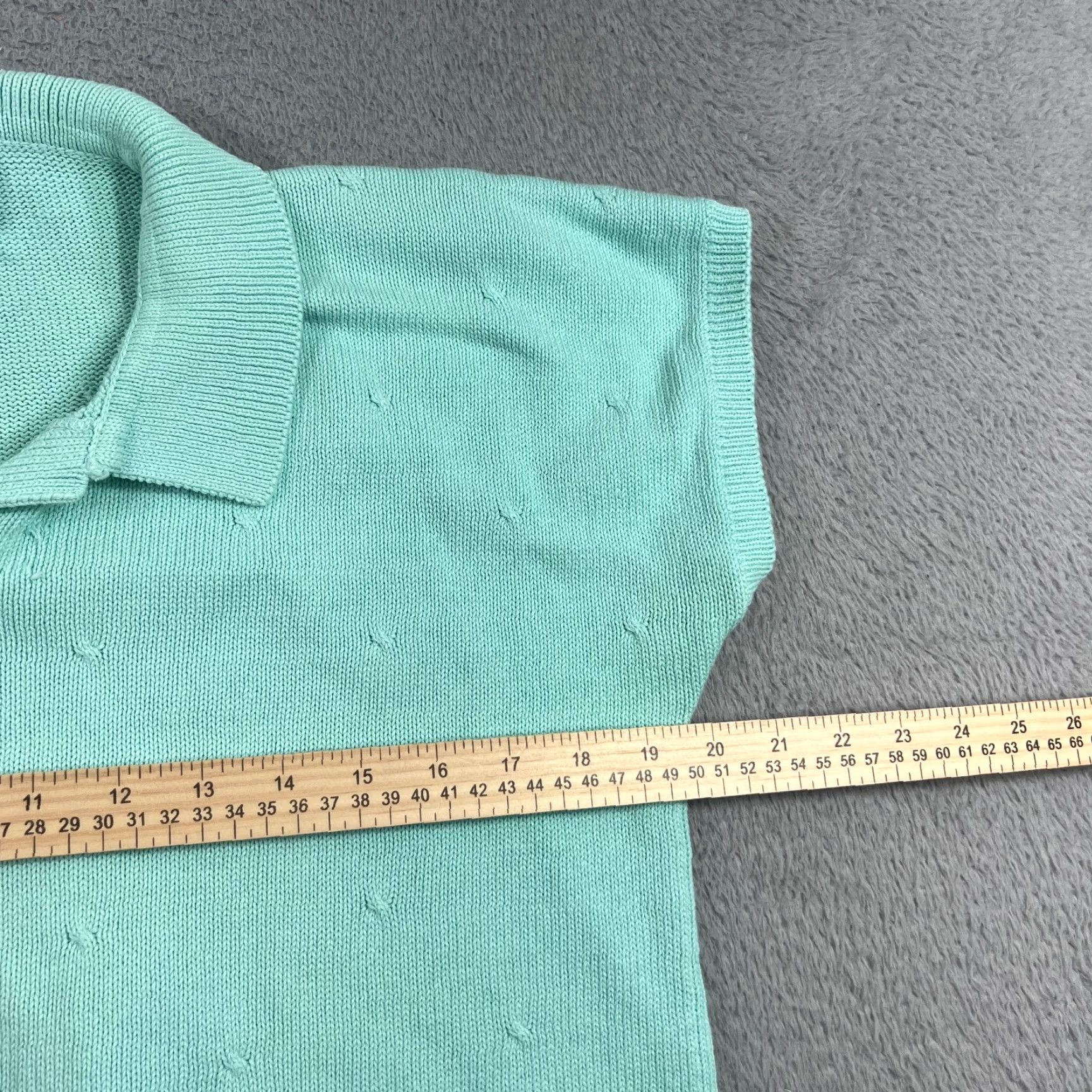 Altea VINTAGE Scotland Yard Knit Sweater Vest Top Teal Sleeveless Medium Women Size M / US 6-8 / IT 42-44 - 6 Thumbnail