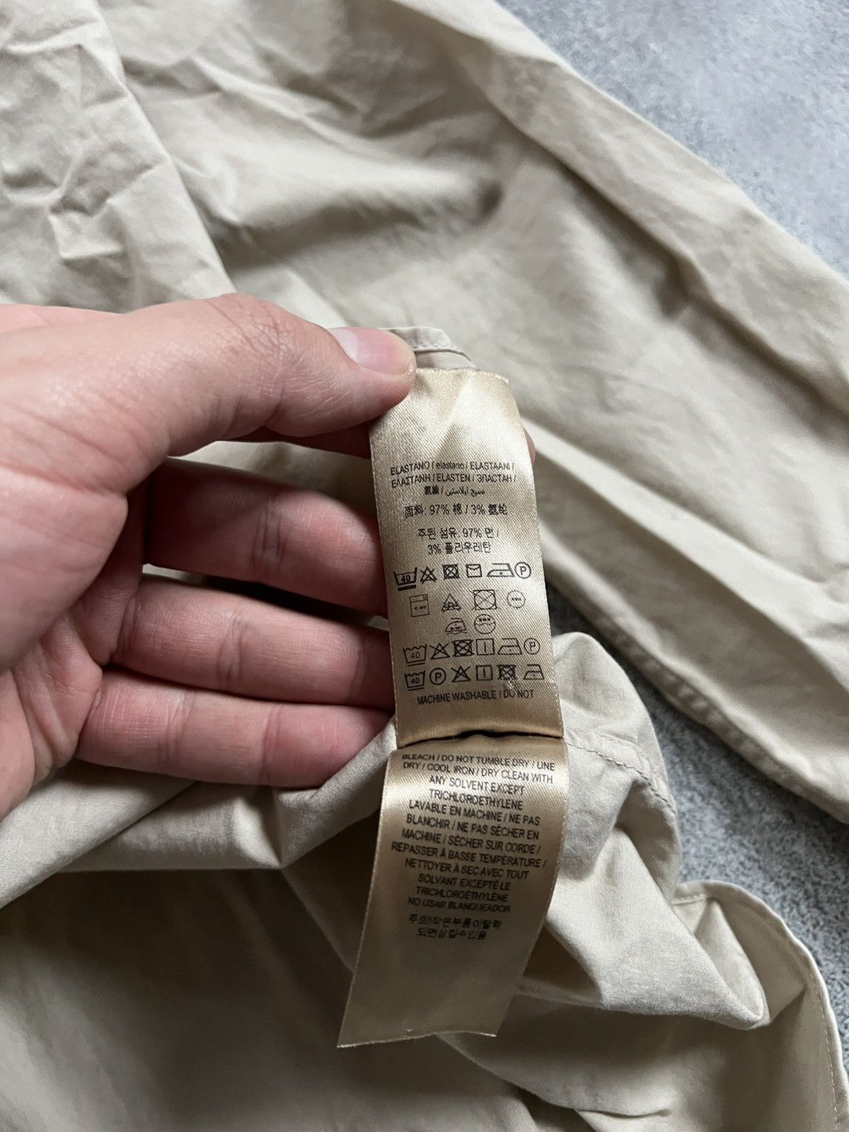 Burberry Burberry Beige Consulate Style Long Sleeve Button Up Shirt Size US L / EU 52-54 / 3 - 8 Thumbnail