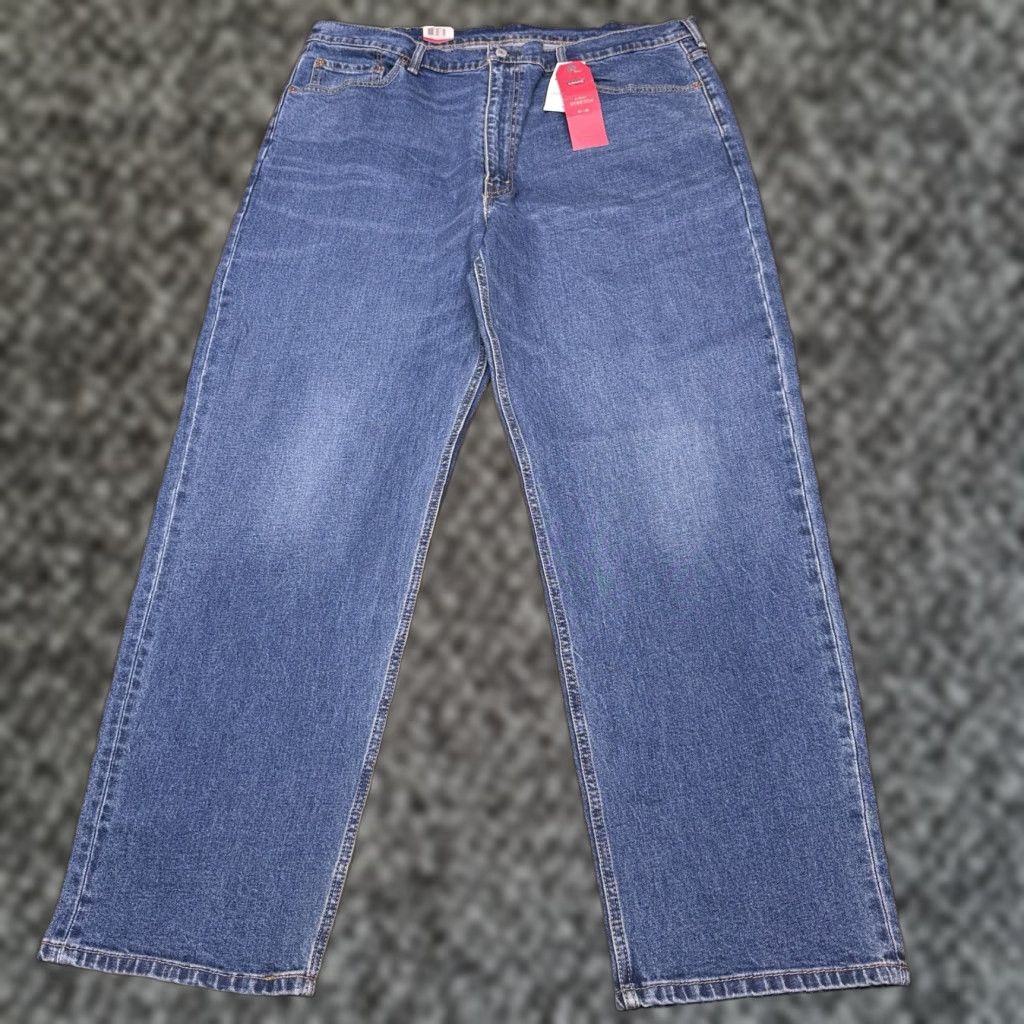 Levi's Levi's 550 Jeans Mens 42x32 Relaxed Tapered Leg Stretch Denim Blue 5-Pocket Belt Loops Zip Size US 42 / EU 58 - 1 Thumbnail