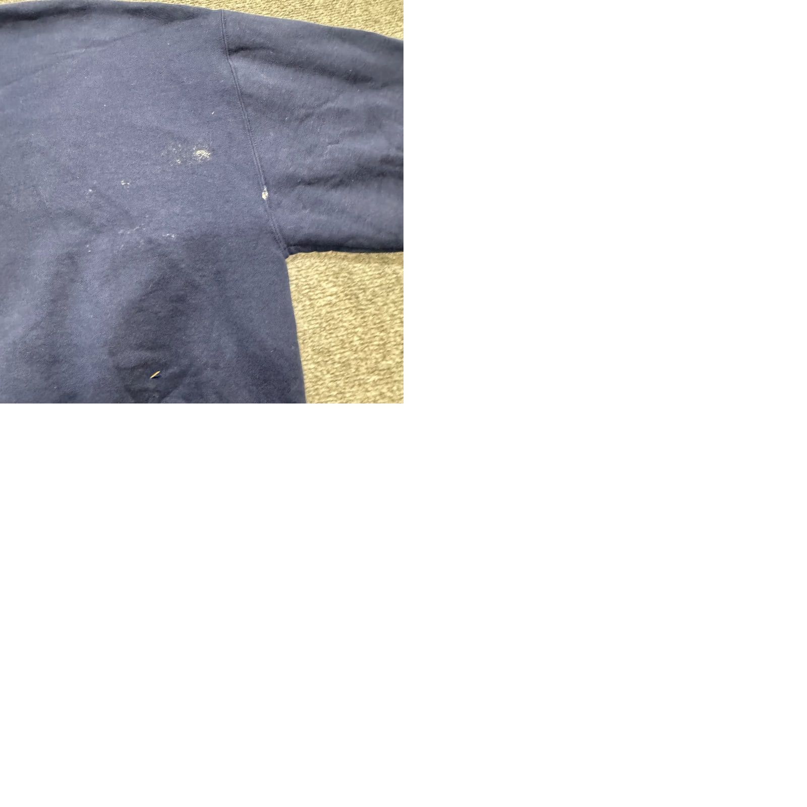 Vintage VINTAGE Russell Pullover Sweatshirt Navy Blue 2XL Men Fate Distressed Made In USA 90s Y2K Stained Fade Blue Mens Size US XXL / EU 58 / 5 - 10 Thumbnail