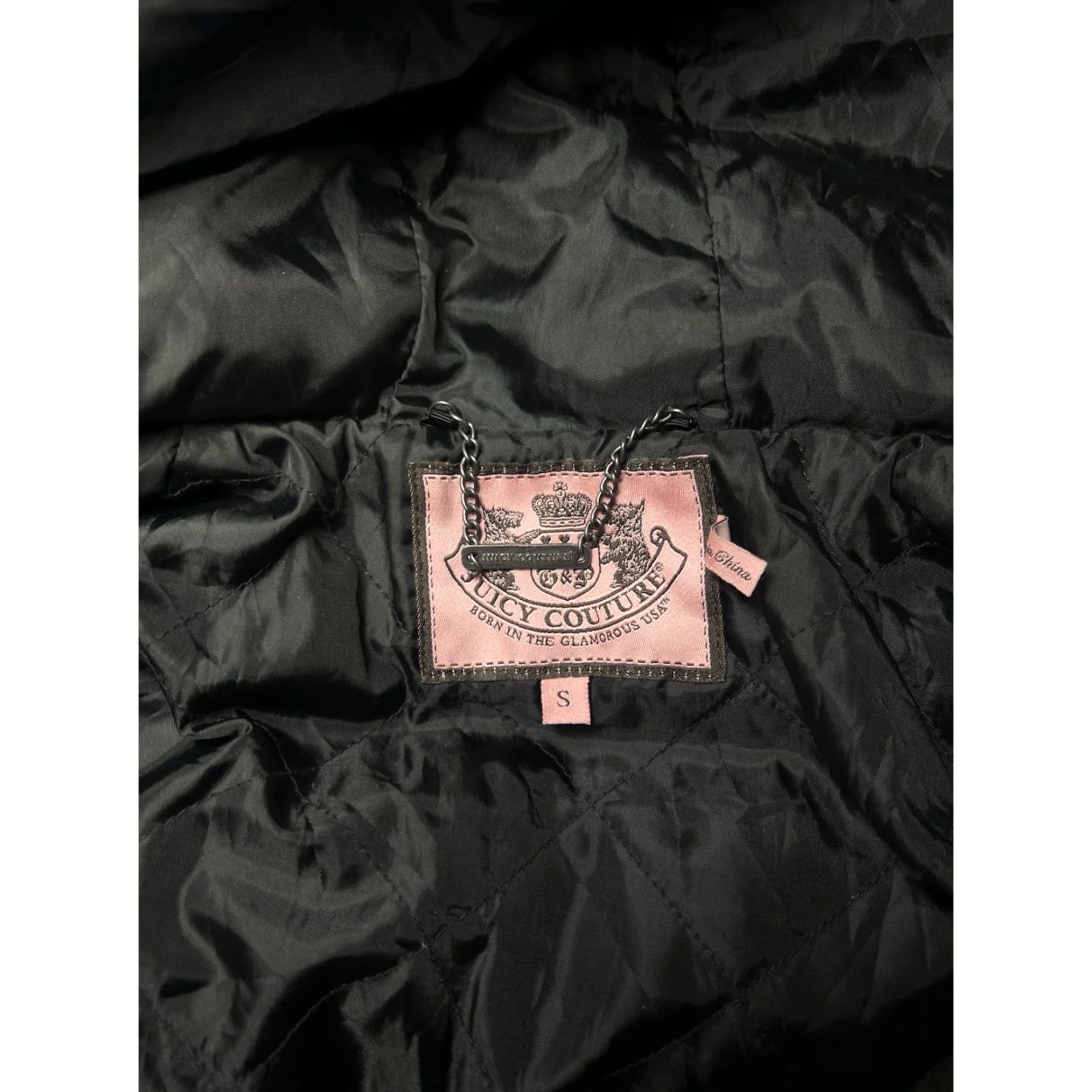 Juicy Couture Juicy Couture Puffer Jacket Coat Mid-Length Hooded Black Down Quilted Pockets Casual Women XS S Regular EUC Size S / US 4 / IT 40 - 7 Thumbnail