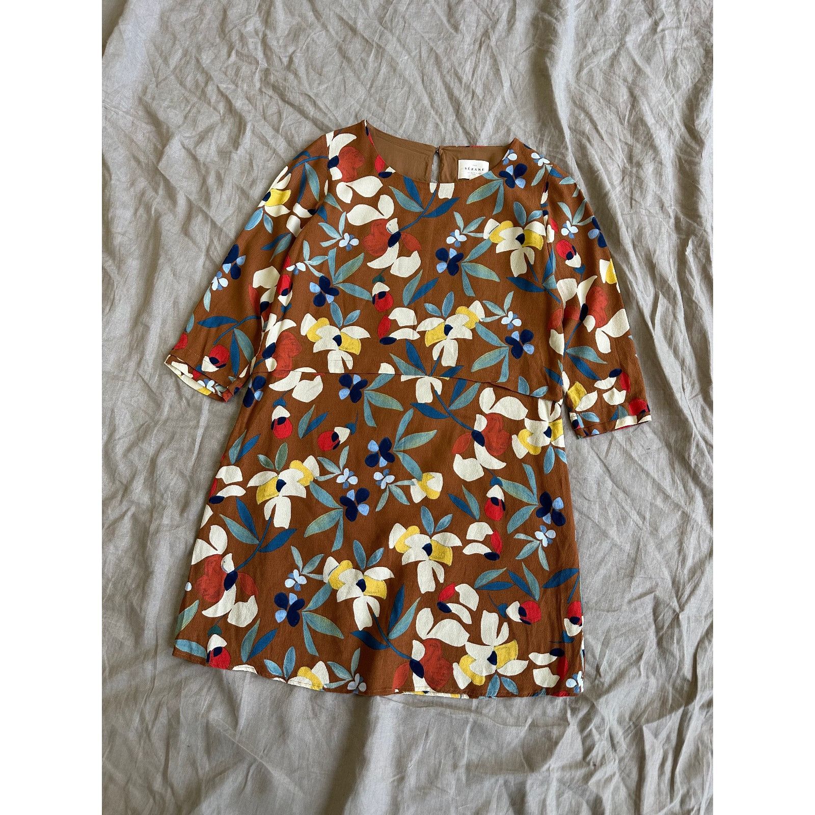 Sezane Sezane Viscose Floral Dress 6209AC Size S / US 4 / IT 40 - 1 Thumbnail