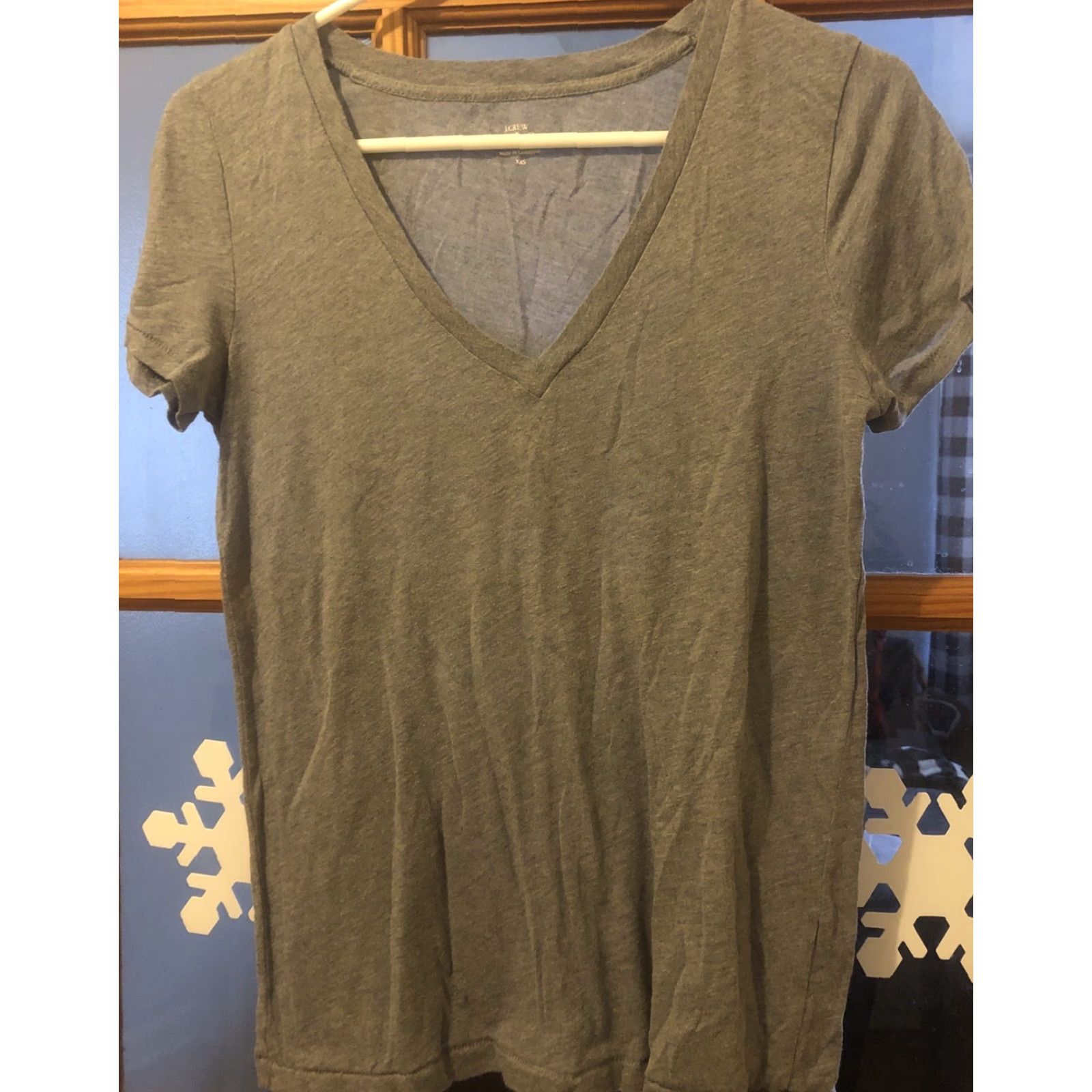 J.Crew VINTAGE J.CREW Cotton Short Sleeve Tee Shirt Solid Gray XXS Women Scoop Neck Tee Shirt Men? Wait. Size XXS / US 00 / IT 34 - 2 Thumbnail