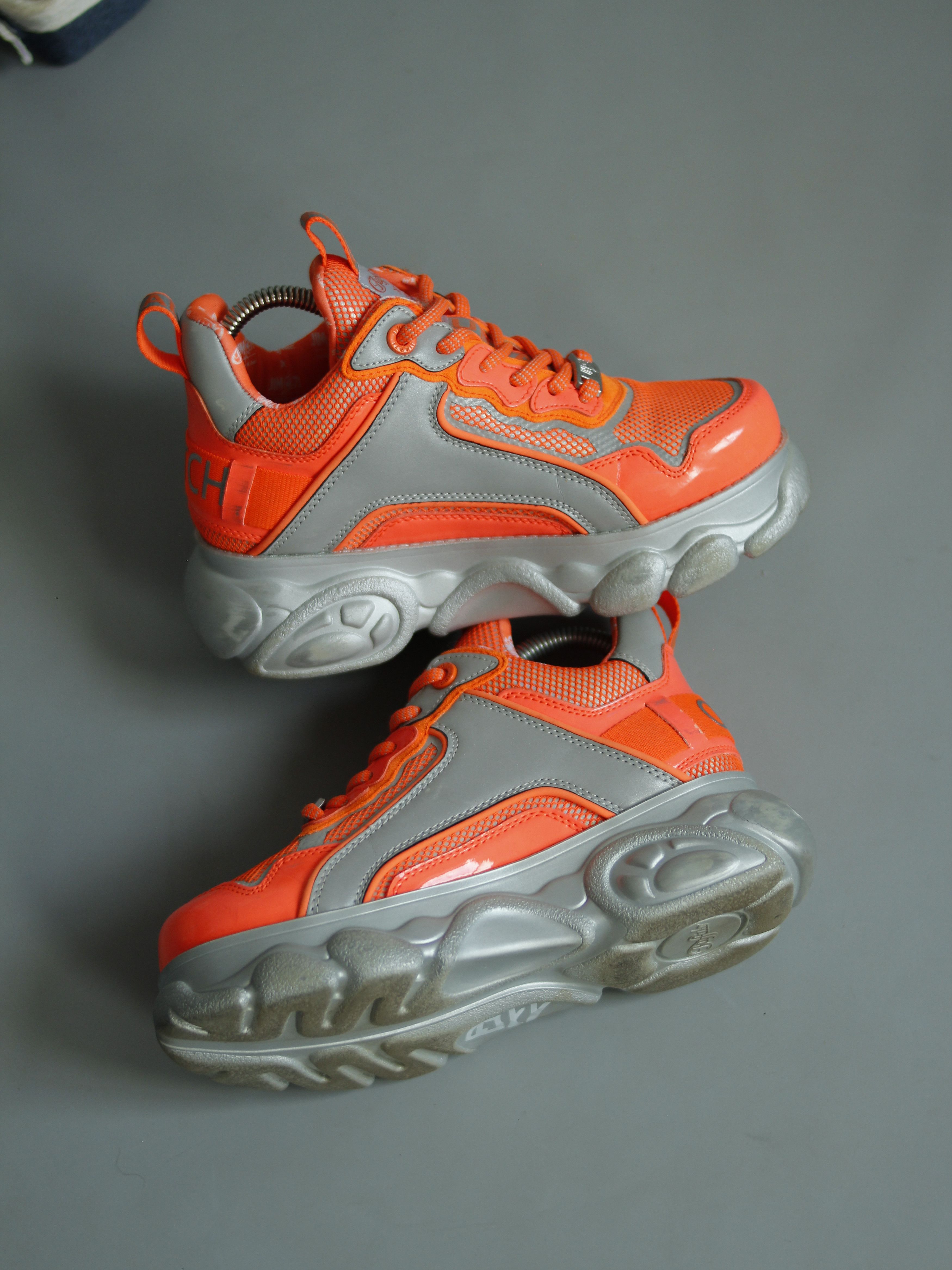 Buffalo London BUFFALO JIMO71 REFLECTIVE ORANGE SNEAKERS HIGH SOLE Size US 6.5 / IT 36.5 - 7 Thumbnail