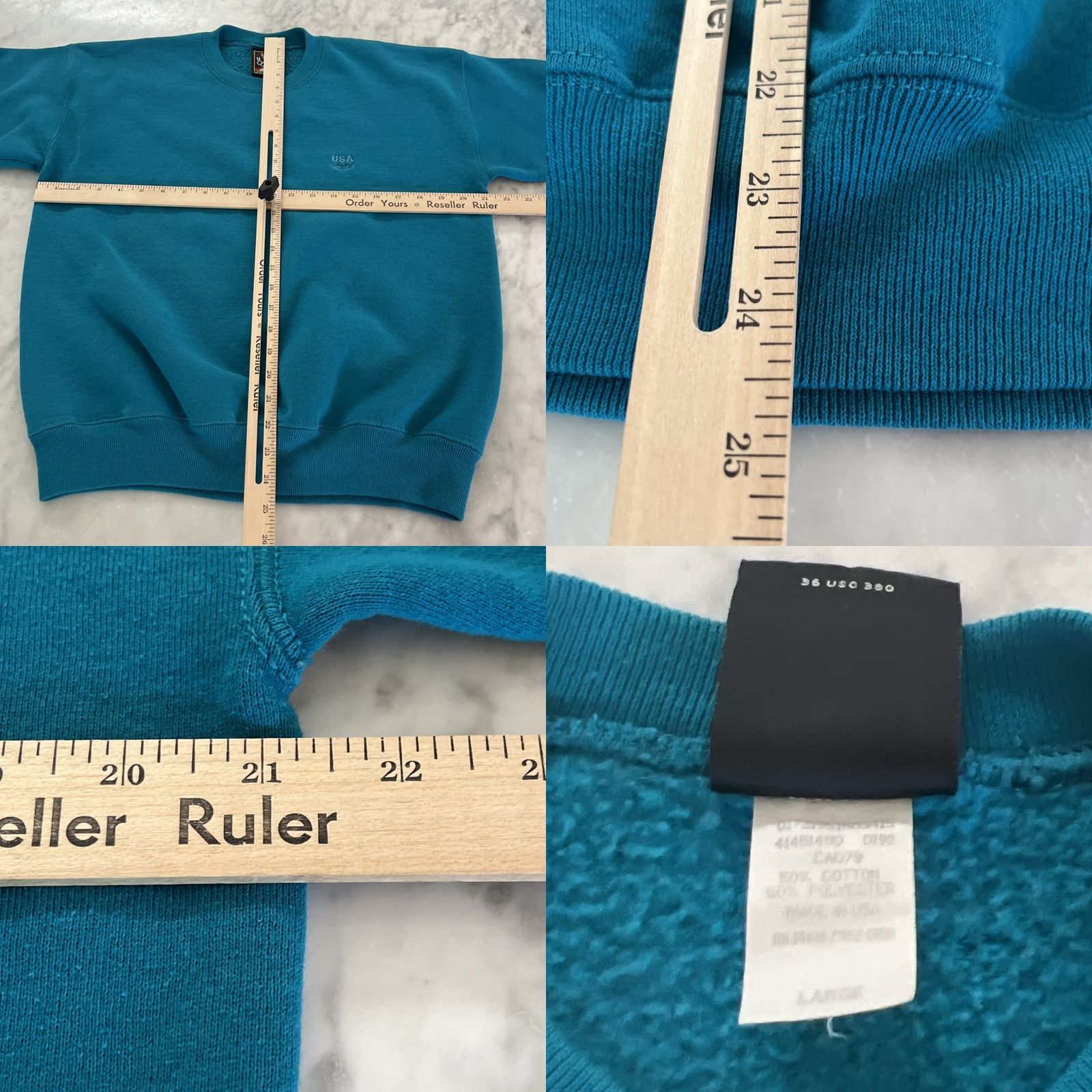 Vintage VINTAGE USA Olympics Sweatshirt Men’s L Turquoise Pullover Embroidery JC Penneys Size US L / EU 52-54 / 3 - 8 Thumbnail