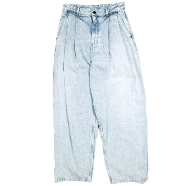 Other Other Hed Mayner PLEATED DENIM PANTS Cotton Denim Pants Textile Jeans HMMA67021A HA190 DUTY FREE for USA Size ONE SIZE - 1 Thumbnail