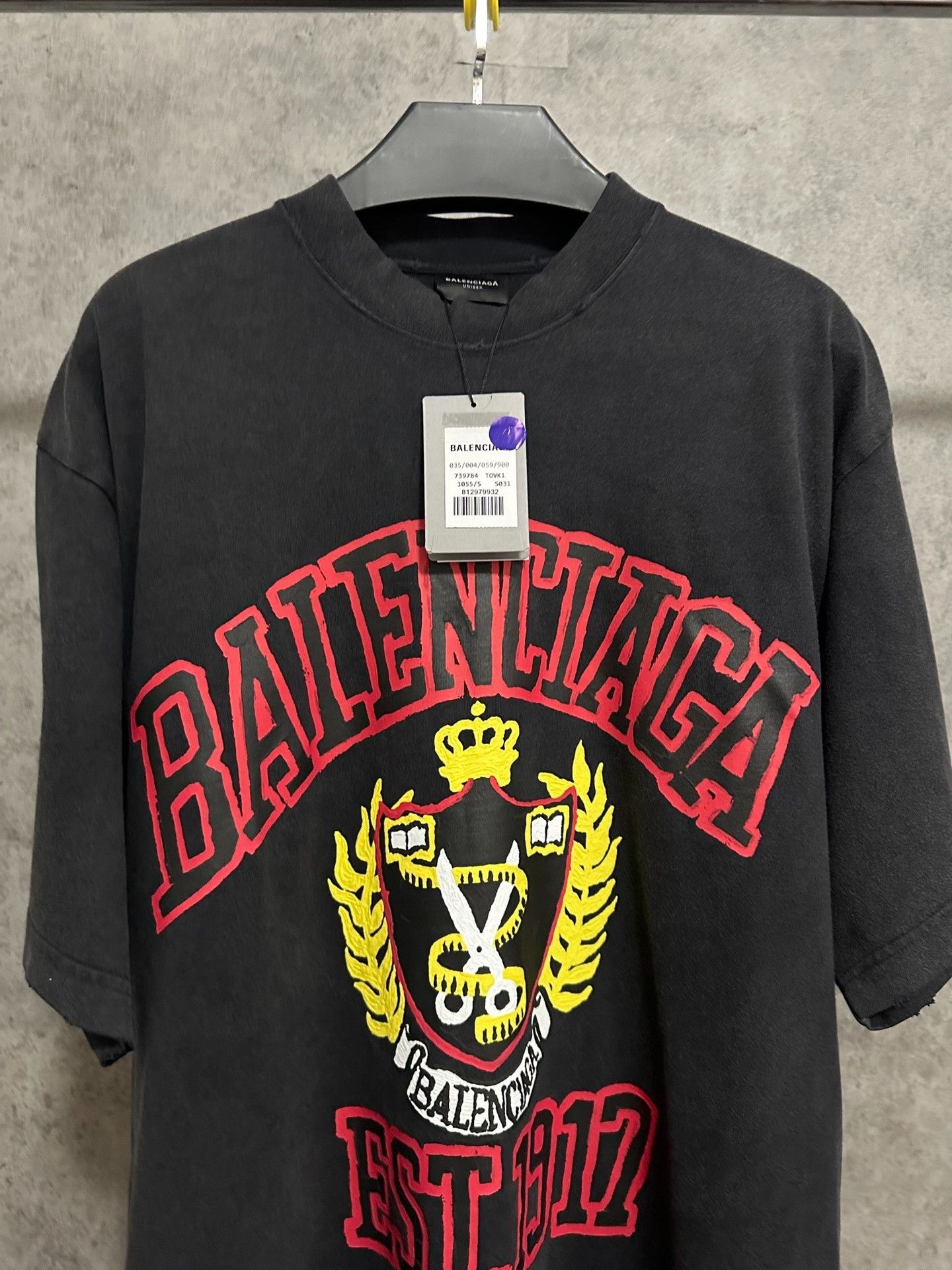 Balenciaga Balenciaga Wheat Shear Logo Short Sleeve T-shirt Size US S / EU 44-46 / 1 - 2 Thumbnail