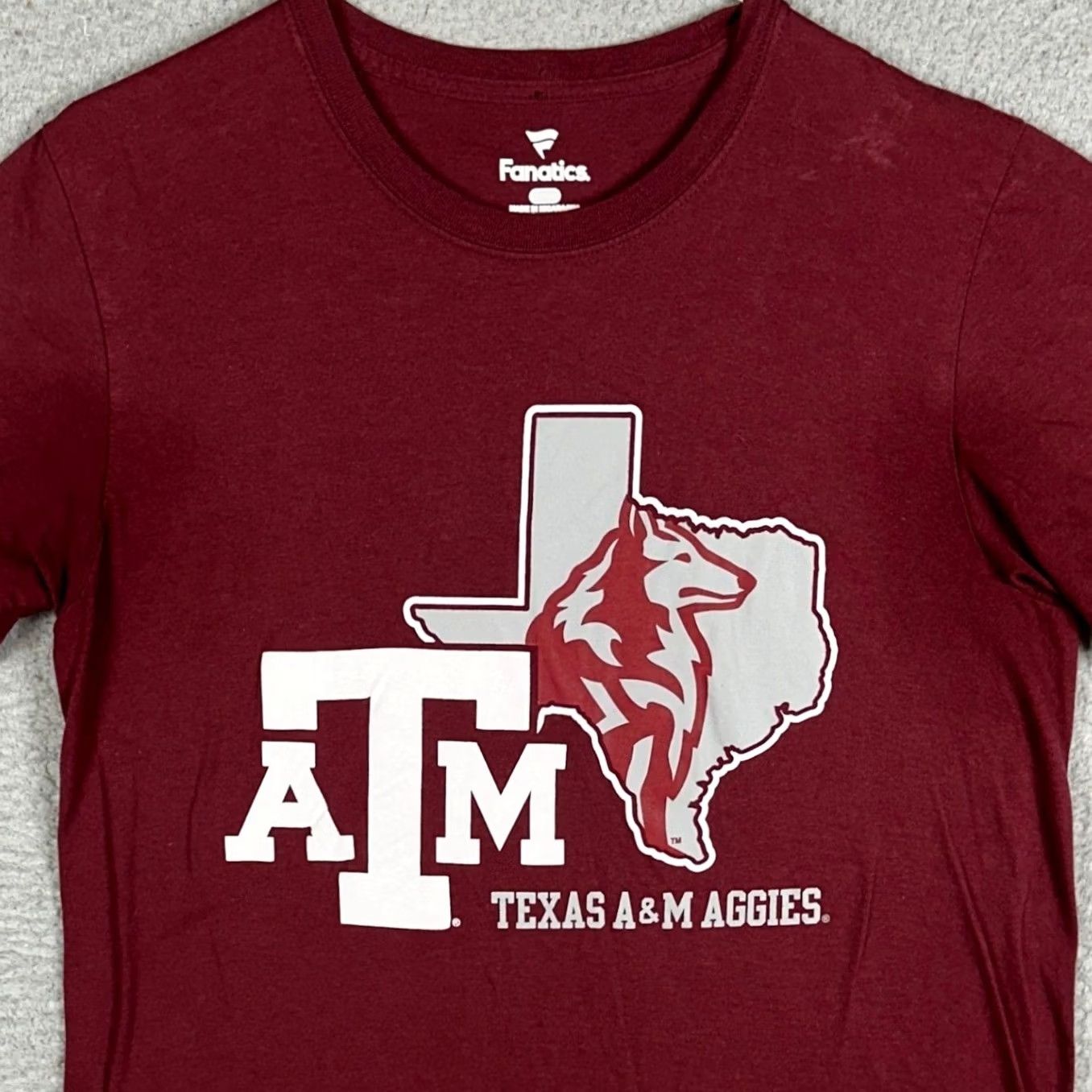 Vintage Fanatics Texas A&M Aggies T-Shirt Mens M Maroon Crew Neck Short Sleeve Tee Shirt Size US M / EU 48-50 / 2 - 2 Thumbnail