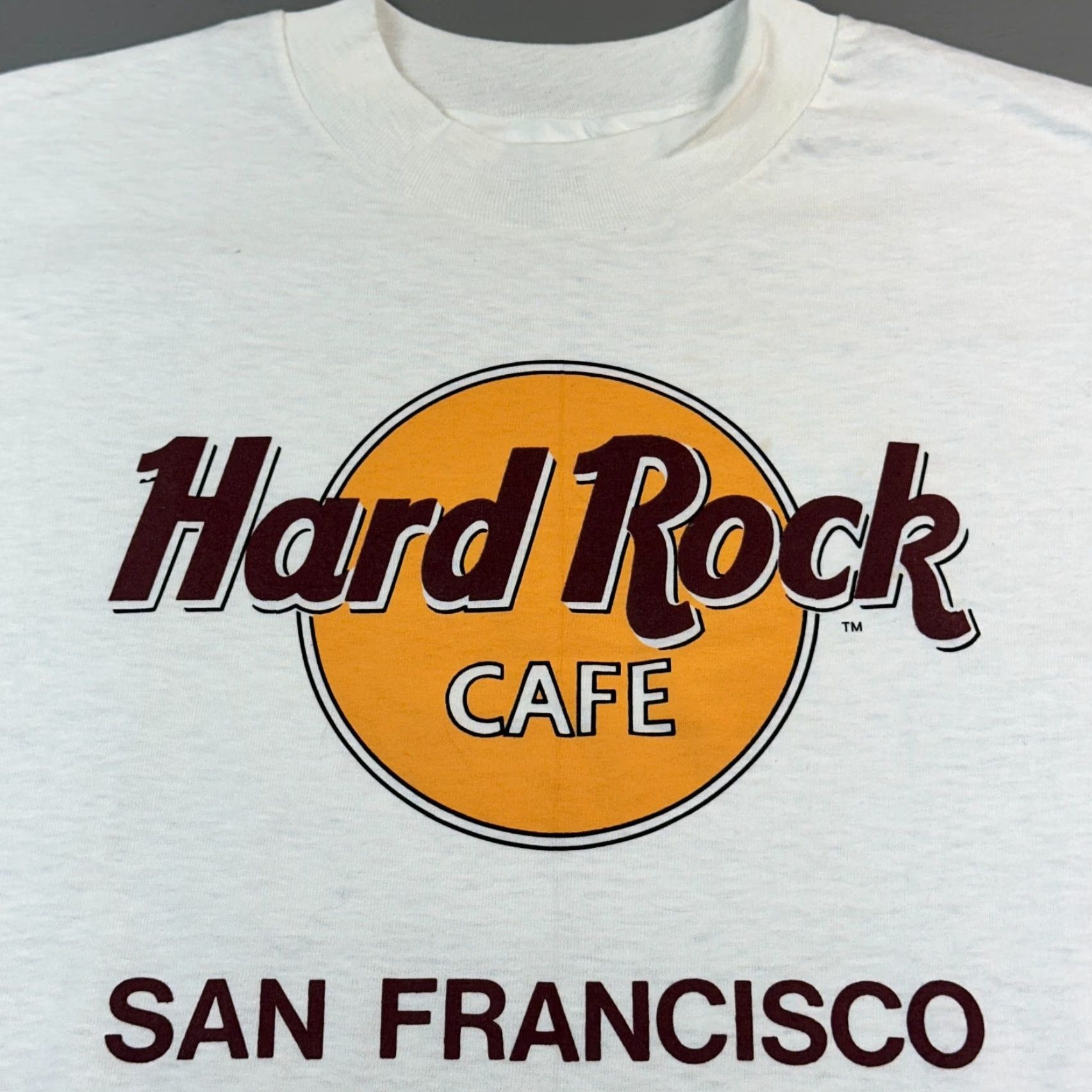 Hanes VINTAGE Hanes T-Shirt Mens L White 80s Deadstock Graphic Print USA Made Hard Rock Cafe Shirt 1980s Size US L / EU 52-54 / 3 - 2 Thumbnail
