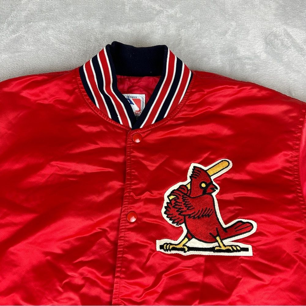 Starter Vintage MLB St Louis Cardinals Red Satin Varsity Jacket men Size US XL / EU 56 / 4 - 3 Thumbnail