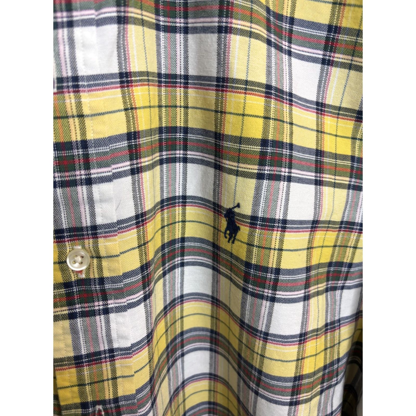 Ralph Lauren Ralph Lauren Shirt Mens Large Yellow Plaid Classic Fit Button Down Long Sleeve Size US L / EU 52-54 / 3 - 3 Thumbnail