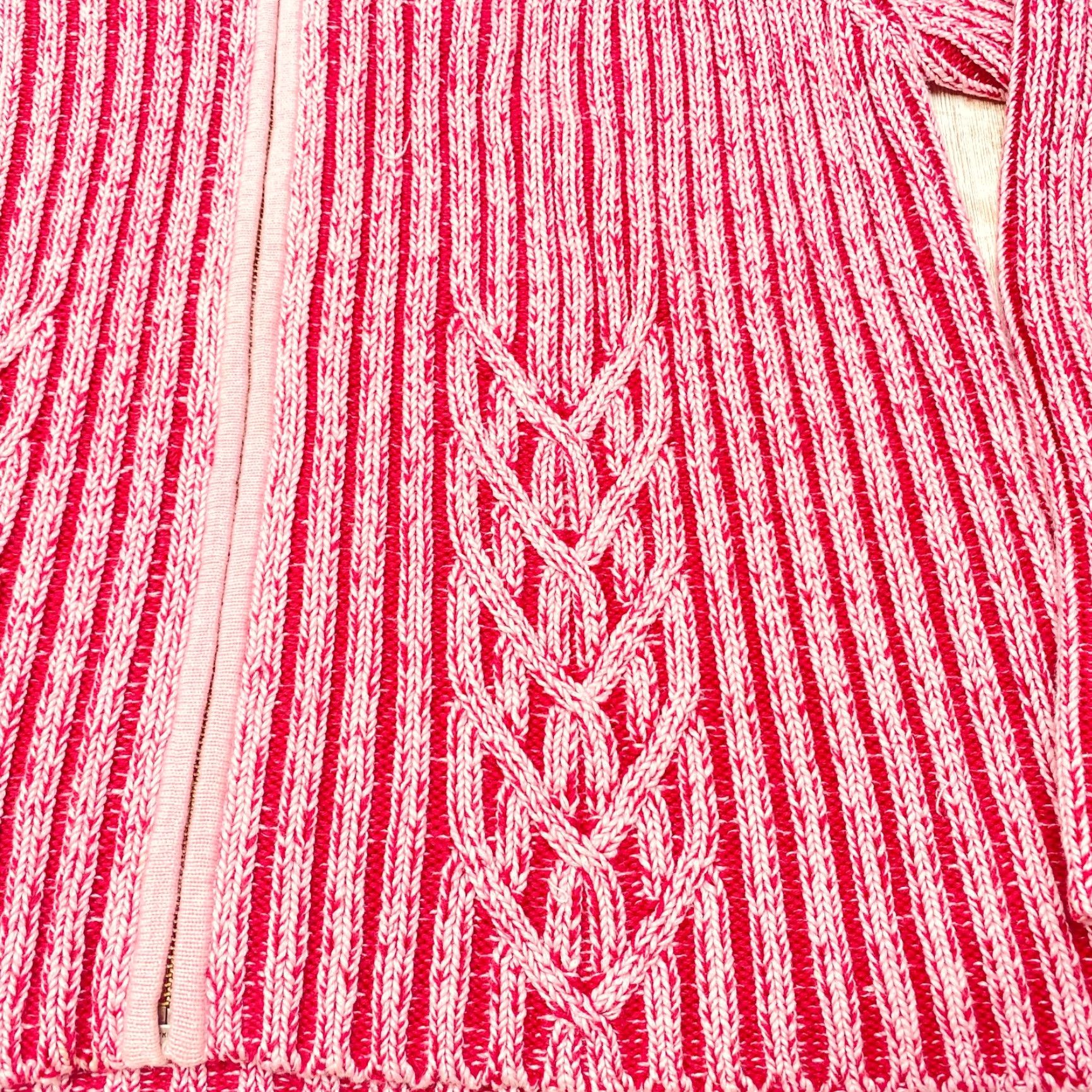 Vintage VINTAGE Cabela's Women’s Cardigan Sweater 2XL Full Zip Cable Knit Pink Hong Kong Size XXL / US 16-18 / IT 52-54 - 6 Thumbnail