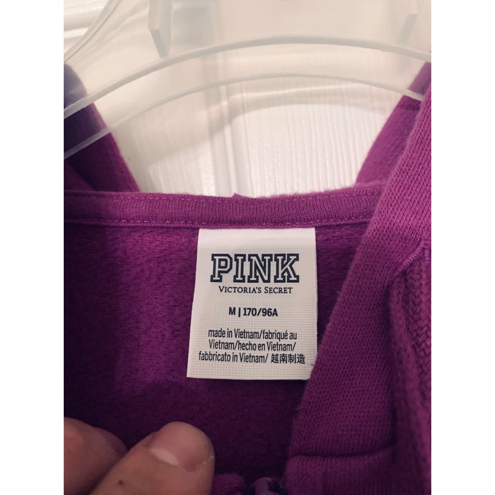Victoria's Secret Victoria's Secret PINK Purple Full Zip Hoodie Women M Regular Hooded Pockets Logo Zip Size M / US 6-8 / IT 42-44 - 2 Thumbnail