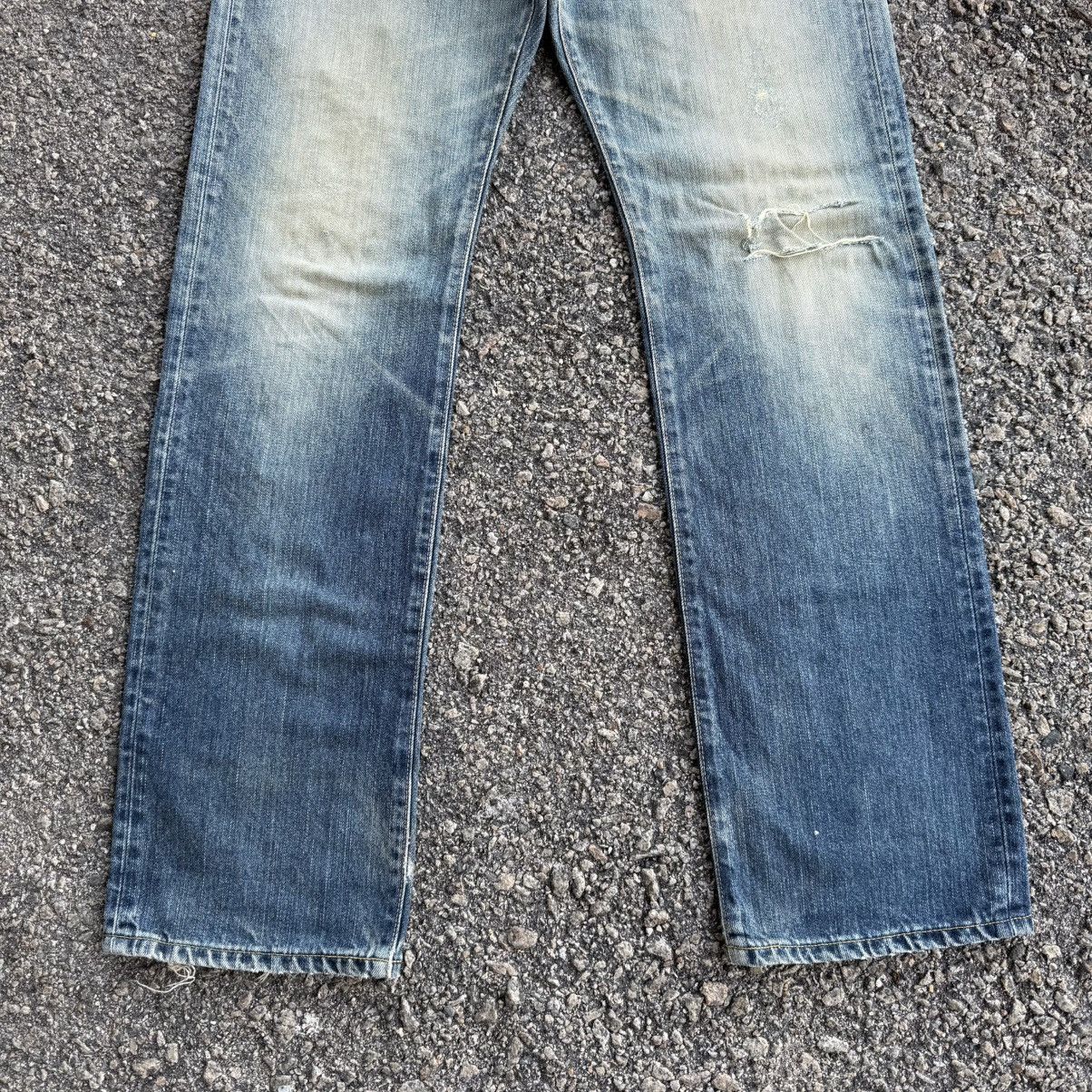 Edwin Vintage Edwin Faded Mud wash distressed faded denim pants Size US 33 - 4 Thumbnail