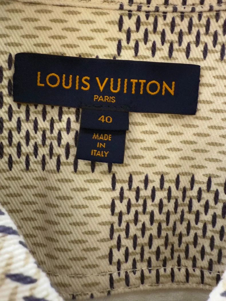 Louis Vuitton Louis Vuitton White checkered denim jacket Size S / US 4 / IT 40 - 7 Thumbnail