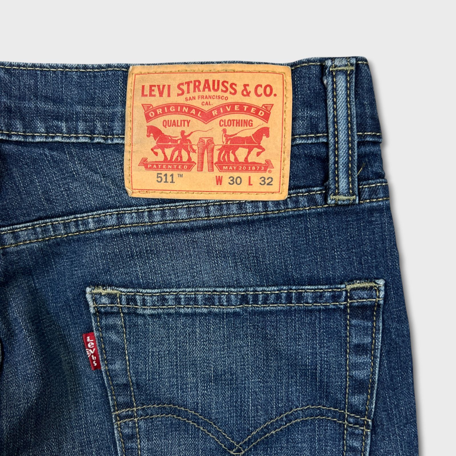 Levi's × Vintage Levi's 511 Jeans 30x32 Blue Slim Fit American Denim Pants Size US 30 / EU 46 - 7 Thumbnail