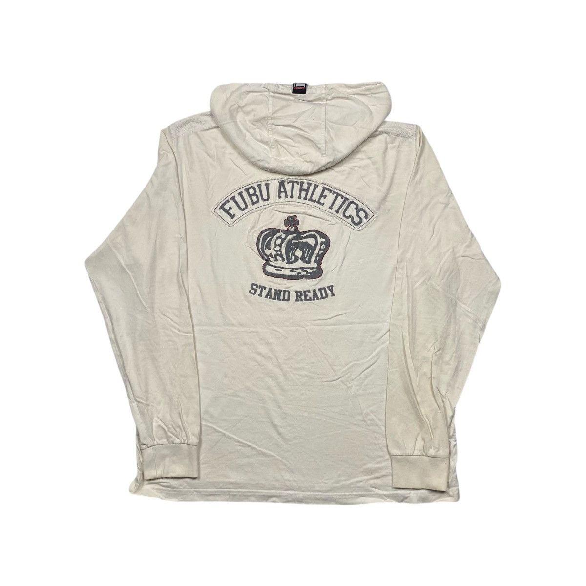Fubu y2k Fubu HipHop Distressed Worn Hooded Tee Size US M / EU 48-50 / 2 - 1 Thumbnail