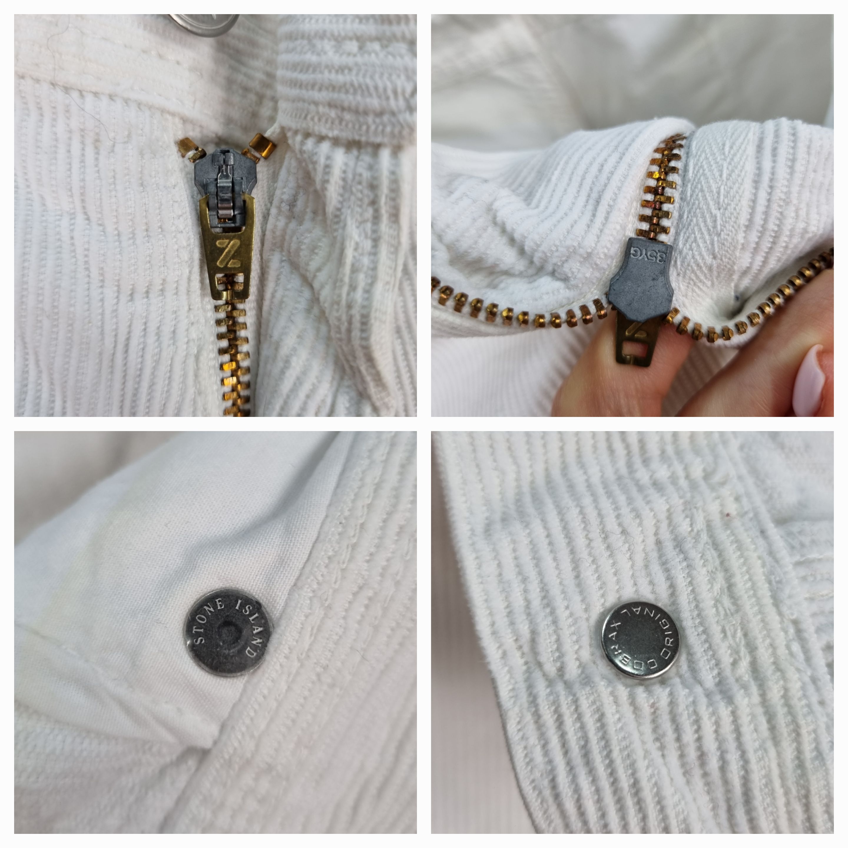 Stone Island × Vintage Dirty Corduroy Stone Island White Slim Fit Pants Size US 31 - 10 Thumbnail