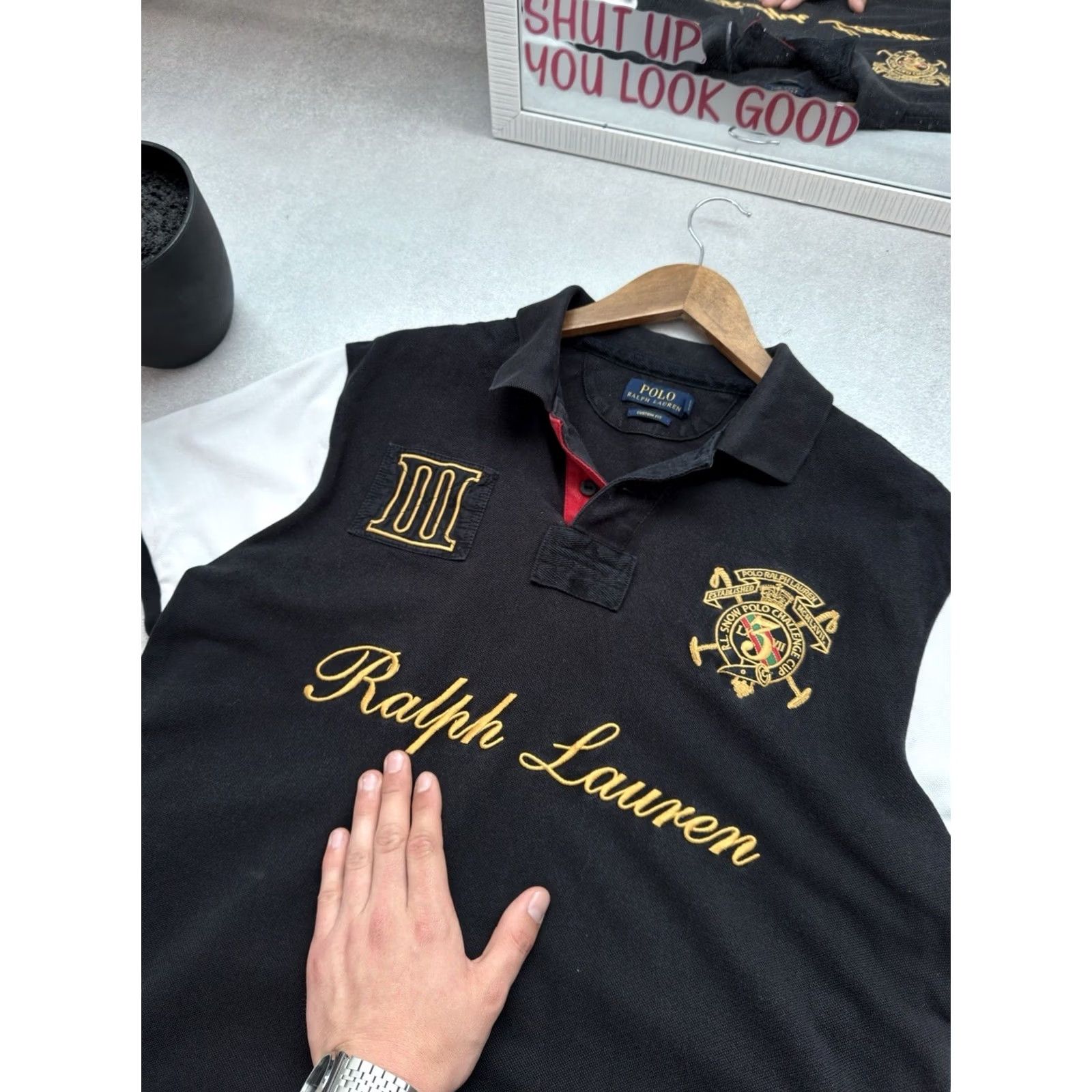 Polo Ralph Lauren VINTAGE Polo Ralph Lauren Big Logo Y2K Challenge Club Polo Black T Shirt XL Men Polo Shirt Black Polo Ralph Lauren 90s Logo Streetwear Mens Size US XL / EU 56 / 4 - 2 Thumbnail