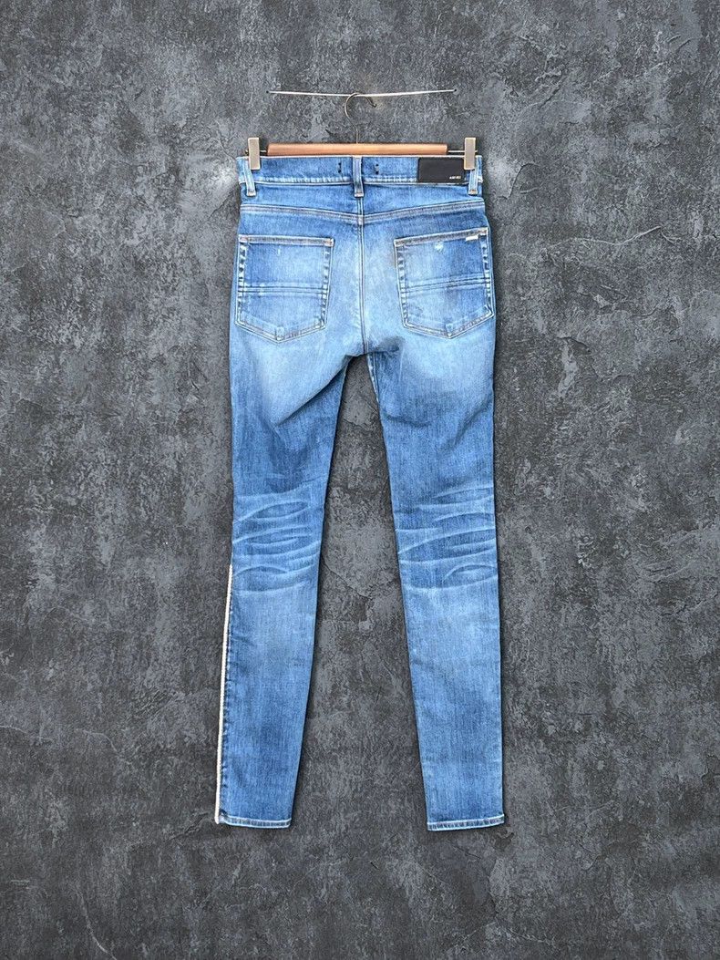 Amiri Amiri Blue Destroyed Denim Jeans Size US 30 / EU 46 - 2 Thumbnail
