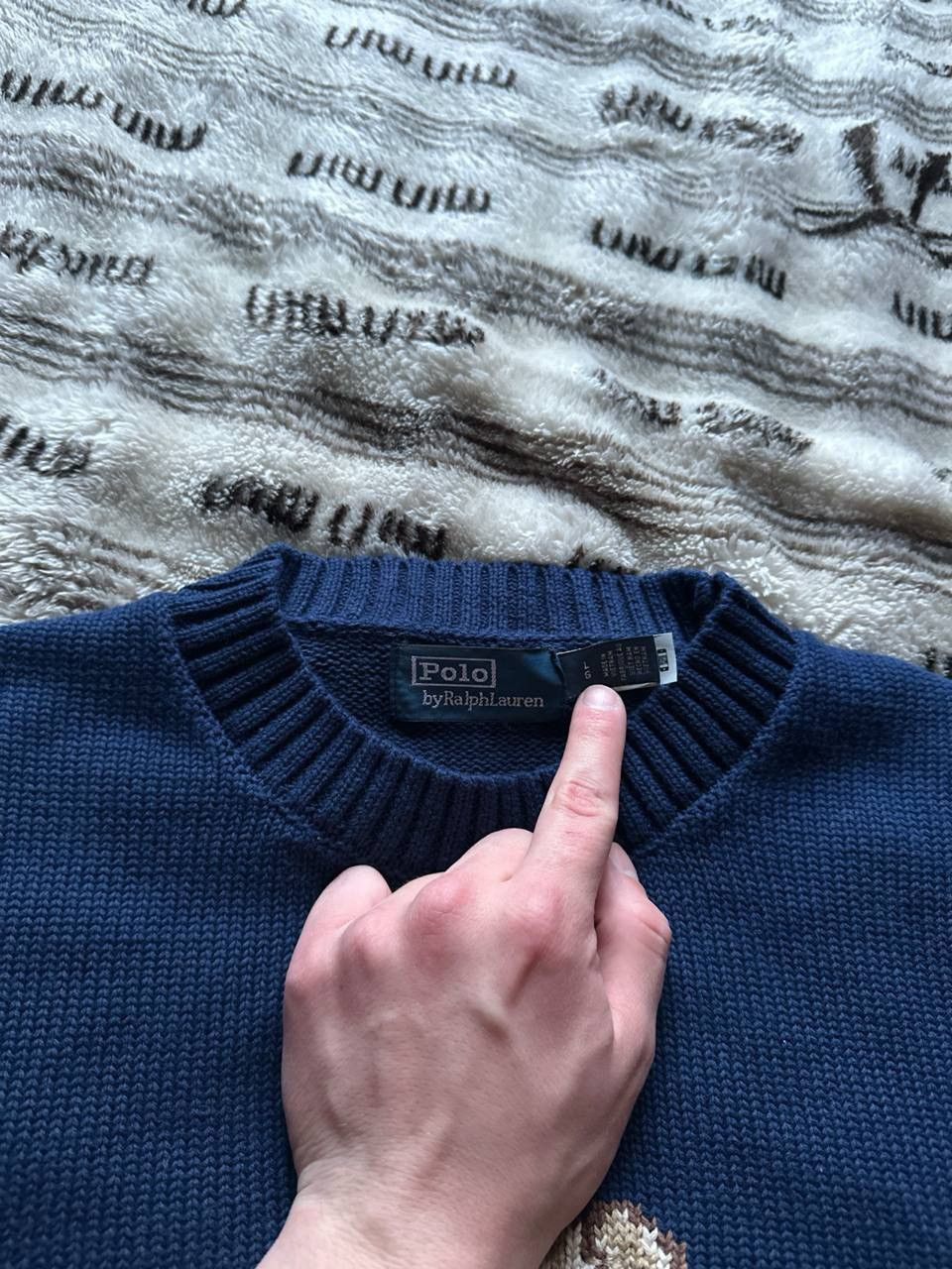 Polo Ralph Lauren POLO Bear 🇺🇸 Ralph Lauren sweater big logo USA flag Size US L / EU 52-54 / 3 - 5 Thumbnail