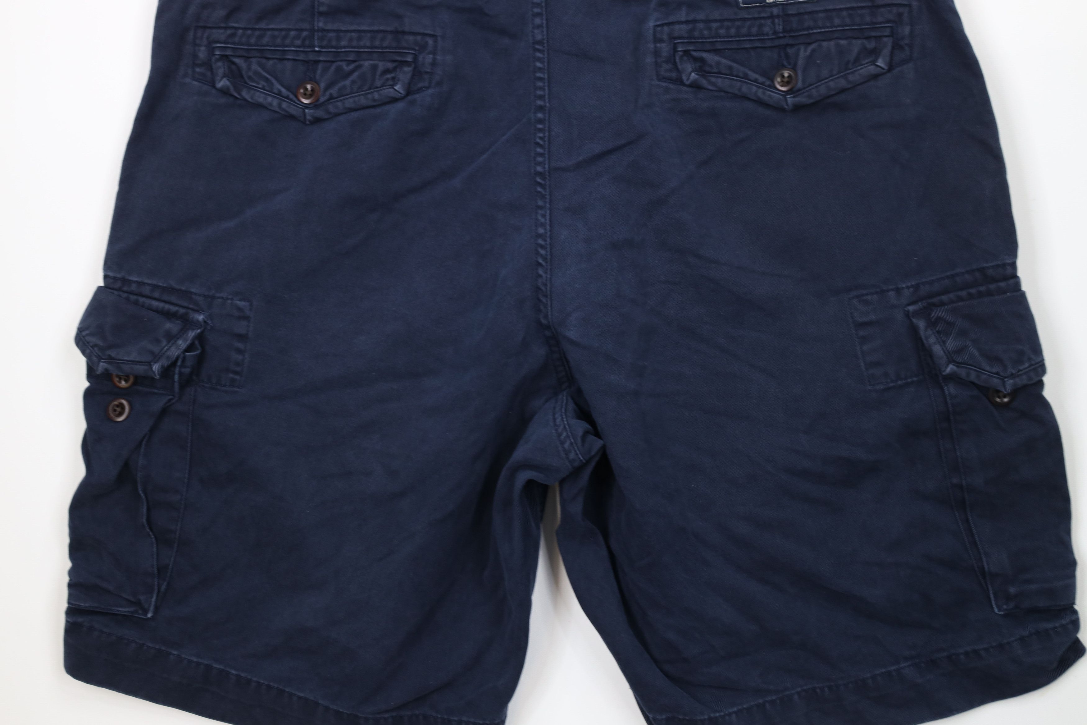 Ralph Lauren × Vintage Vintage Ralph Lauren Heavyweight Cargo Shorts Navy Blue Size US 42 / EU 58 - 12 Thumbnail