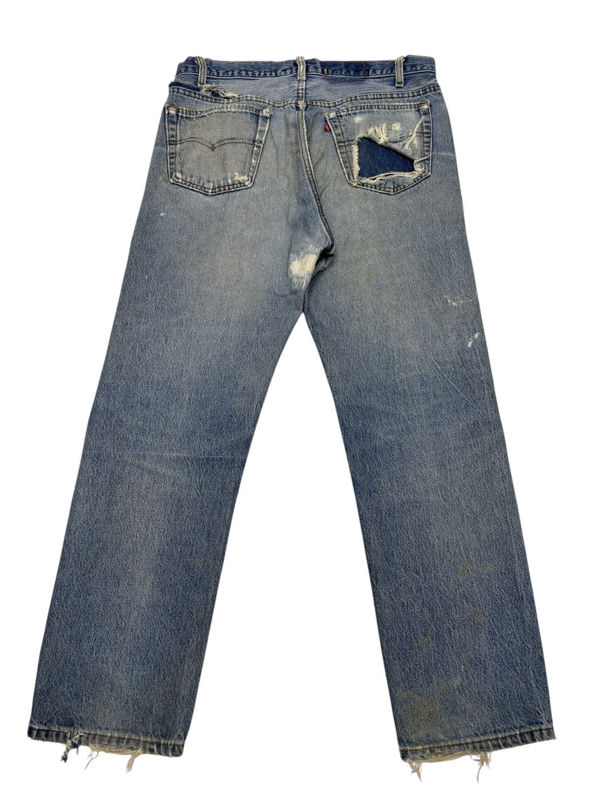 Kapital Vintage Levis 501 USA Distressed Denim Jeans Button 520 Size US 34 / EU 50 - 2 Thumbnail