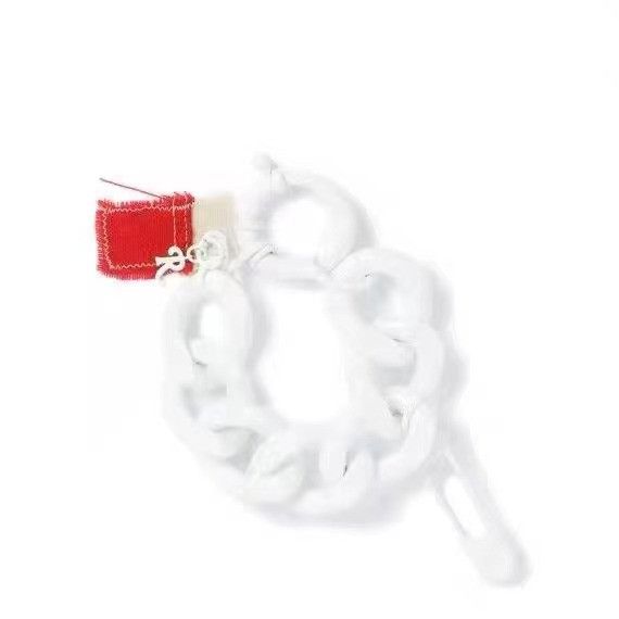 Raf Simons Raf Simons White Big Chain Safety Pin Bracelet Grailed