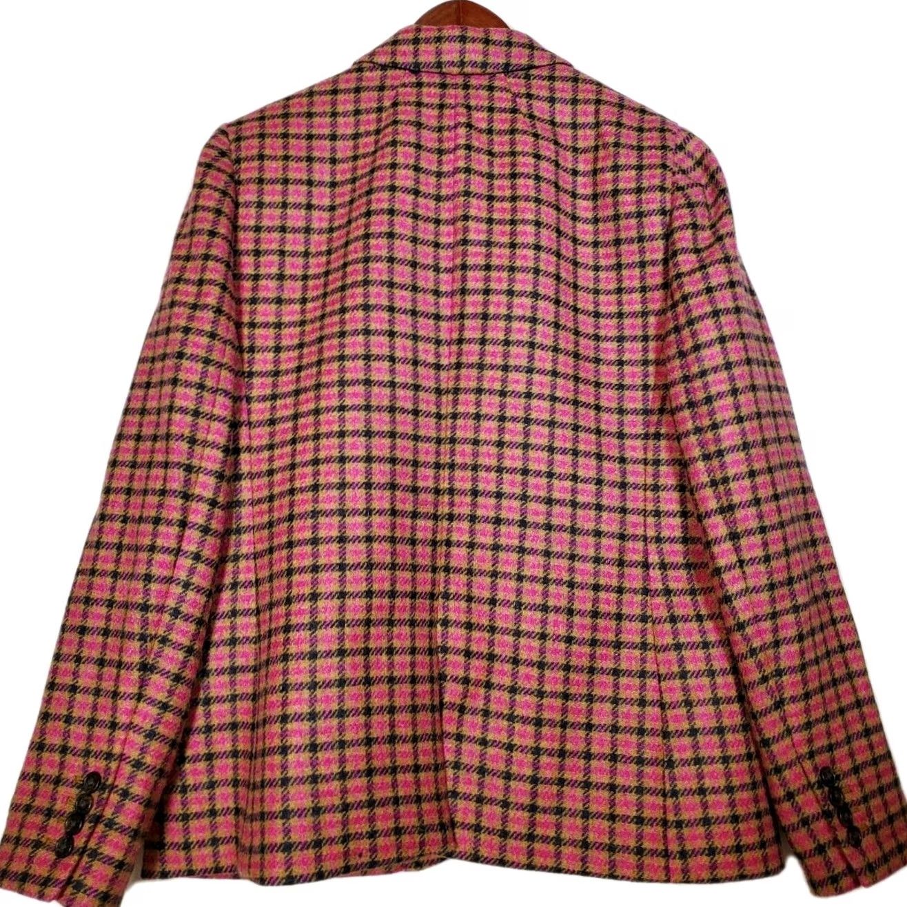 J.Crew J. Crew Parke Plaid English Moon Houndstooth 100% Wool Blazer Jacket Women's 14 Size XL / US 12-14 / IT 48-50 - 5 Thumbnail
