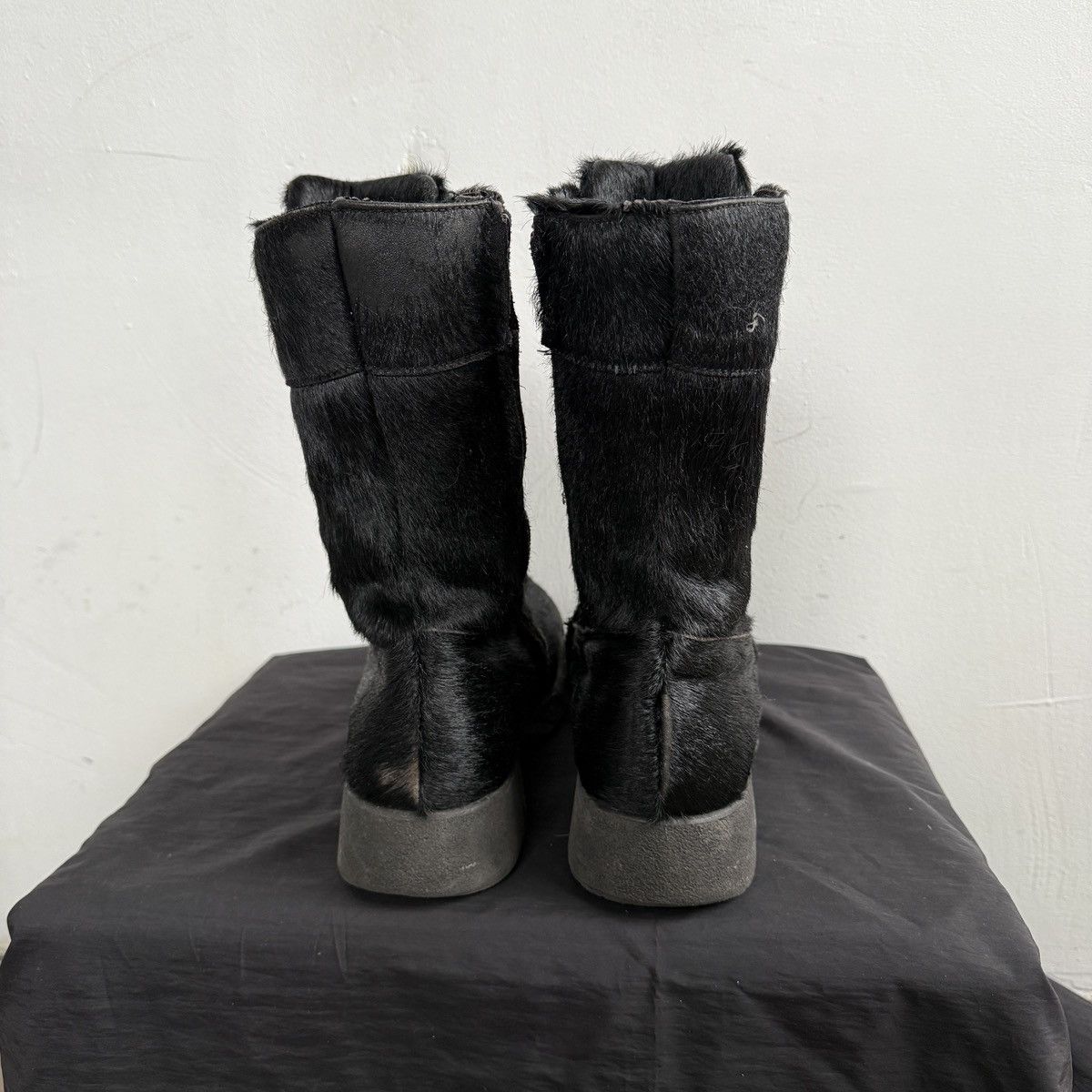Seditionaries Vintage Bumper Real Pony Fur Lace Up Boots Size US 7.5 / IT 37.5 - 7 Thumbnail