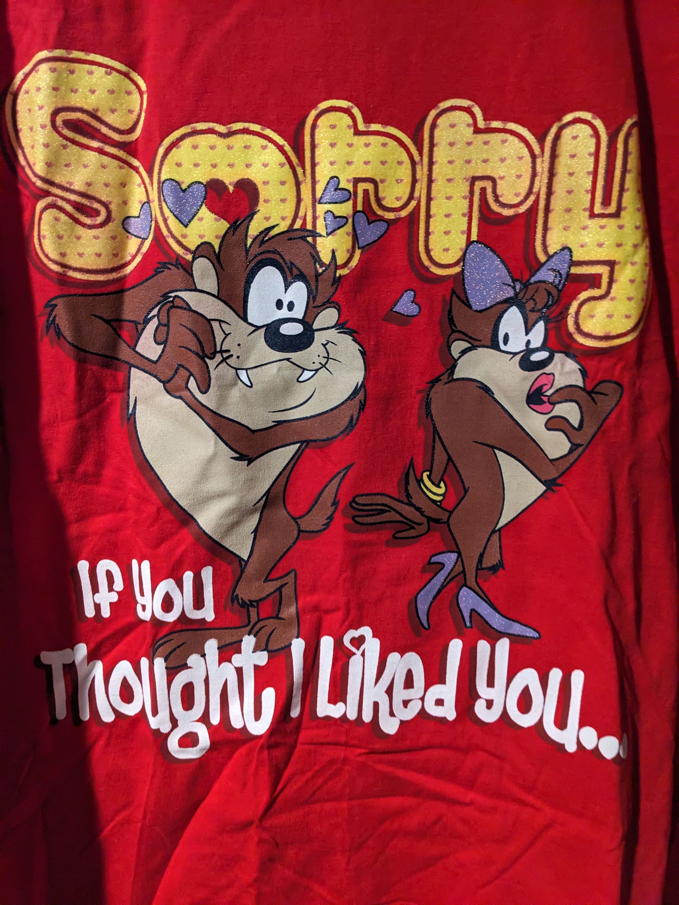Cartoon Network × Vintage Vintage 2003 Looney Tunes Taz Love Heart XX-Large T-Shirt Size US XXL / EU 58 / 5 - 2 Thumbnail