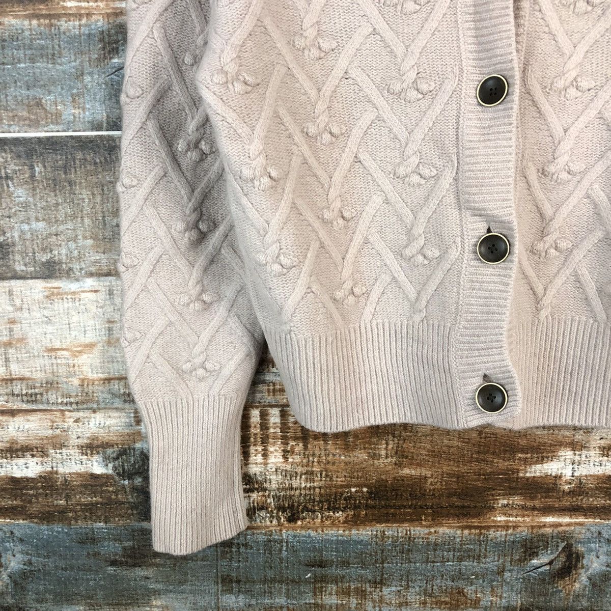 Vintage Japanese Brand Brown Cardigan Knitwear #A2182 Size S / US 4 / IT 40 - 7 Thumbnail