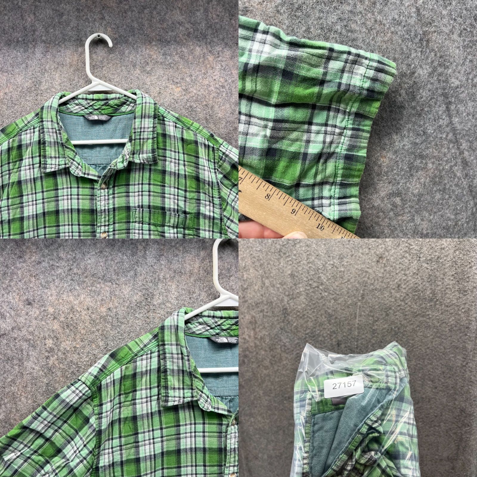 The North Face The North Face Shirt Men 2XL Green Button-Down Plaid Short Sleeve Casual Shirt Size US XXL / EU 58 / 5 - 8 Thumbnail