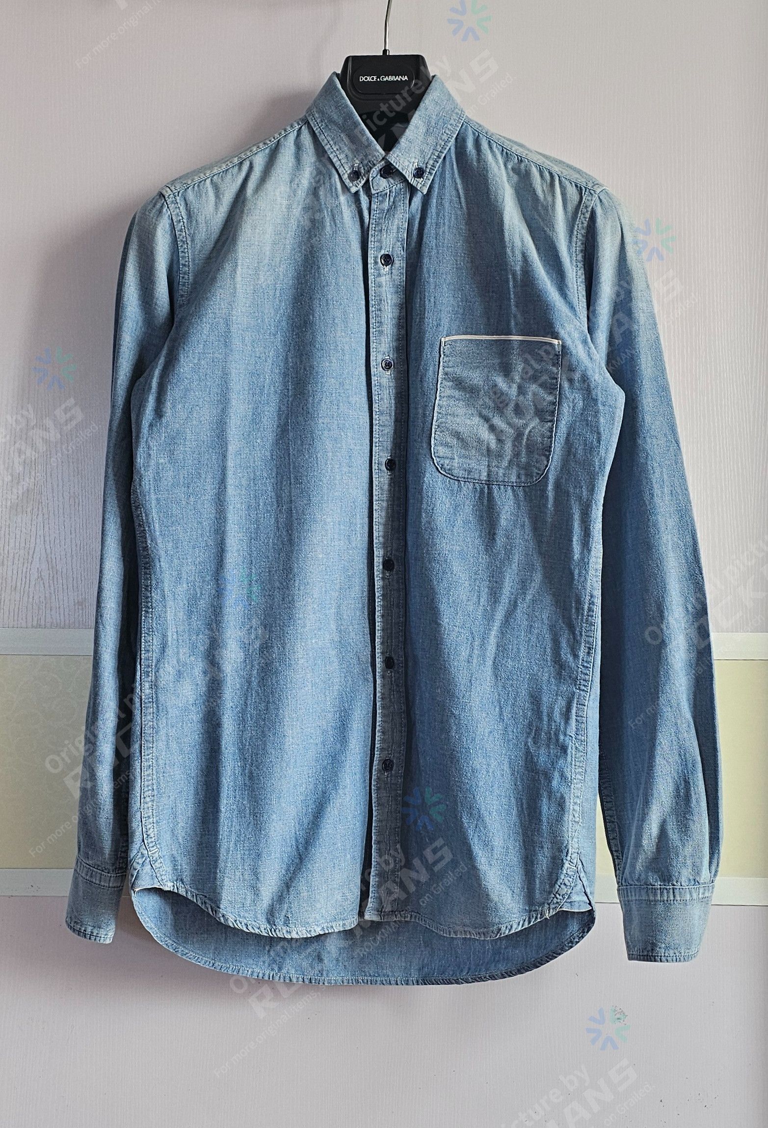 Dior Dior Men's Button-Down Long-Sleeve Denim Redline Shirt 38/L Size US L / EU 52-54 / 3 - 1 Thumbnail