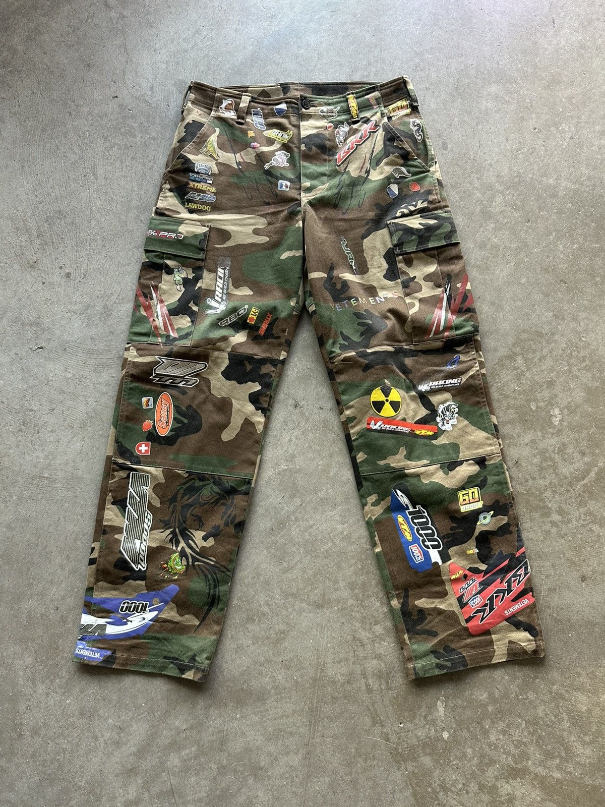 Vetements 2019 Vetements Camo Sticker Pants | Grailed