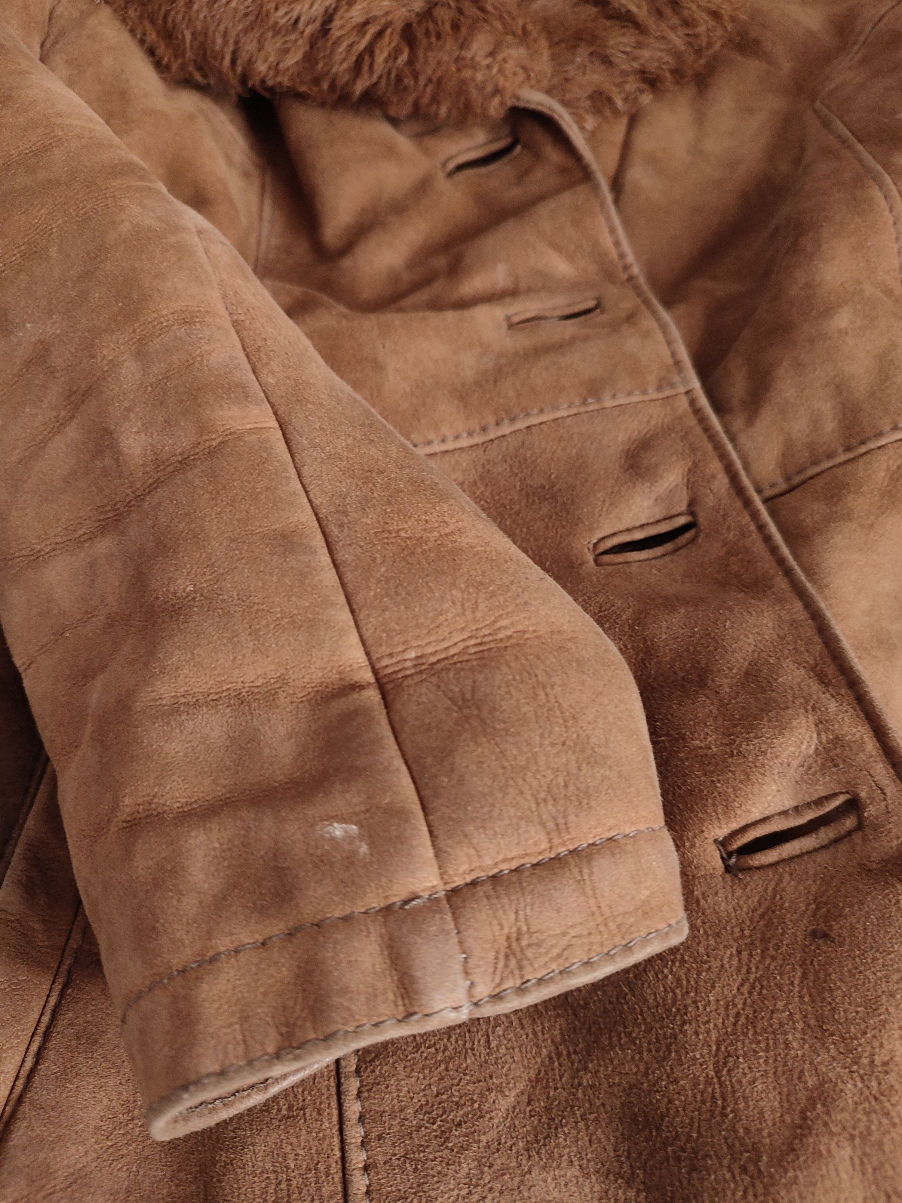 Vintage Vintage 80s Sheepskin Leather Trench Coat Style Size S / US 4 / IT 40 - 8 Thumbnail
